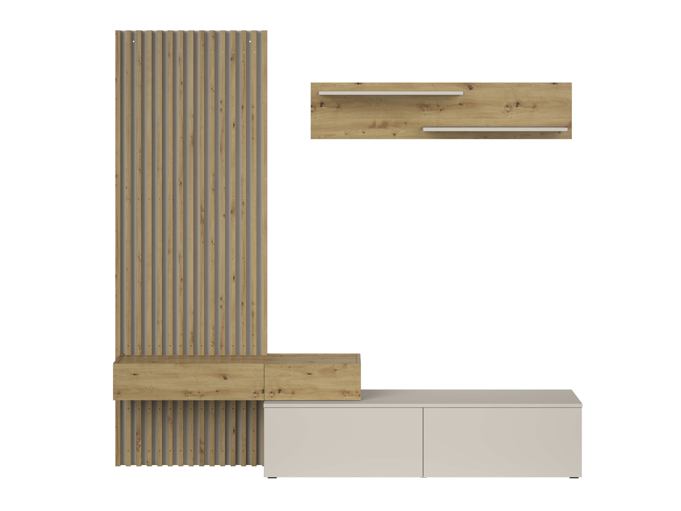 Wohnzimmer-Sets Houston 2086 (Artisan Eichenholzoptik + Kaschmir)