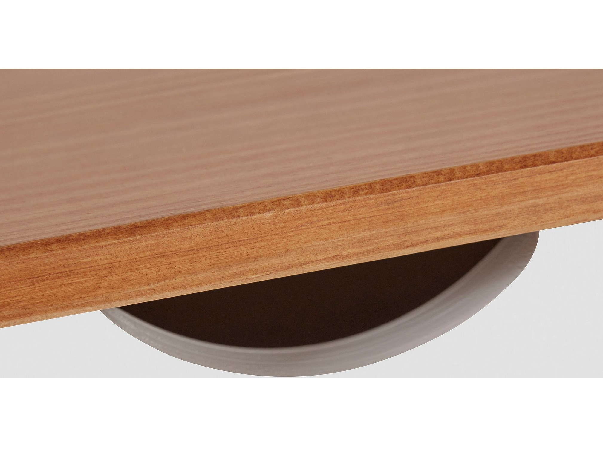 Bürotisch Denton 133 (Weiss + Helles Holz)