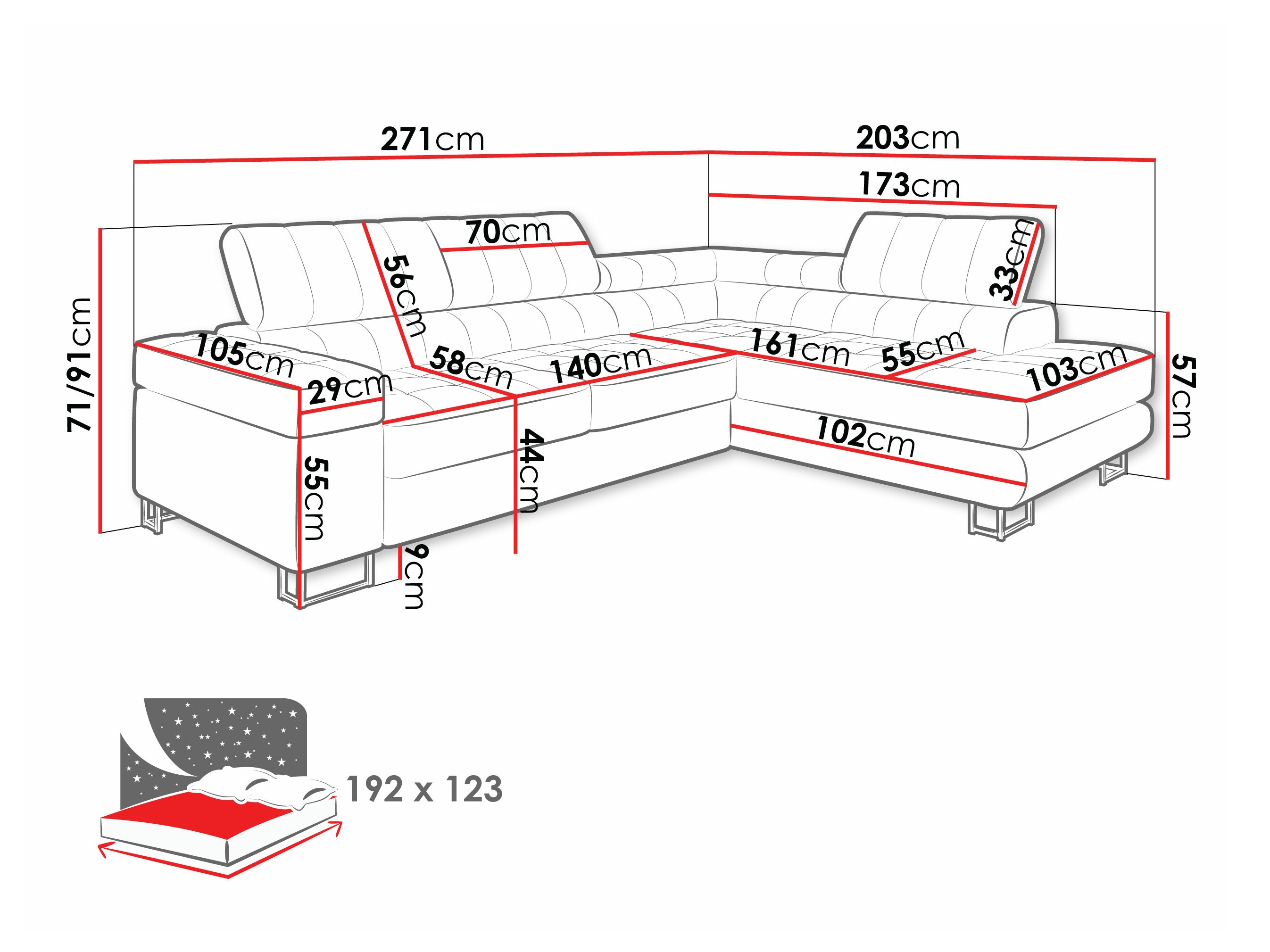 Ecksofa Comfivo 247 (Venus samt 2932)