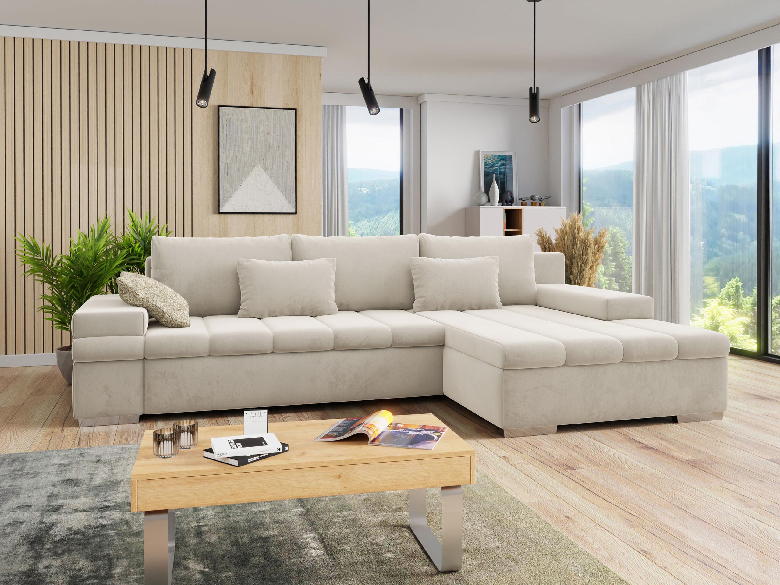 Ecksofa Comfivo Olivetum II (Piano 02 + Corbett 21)