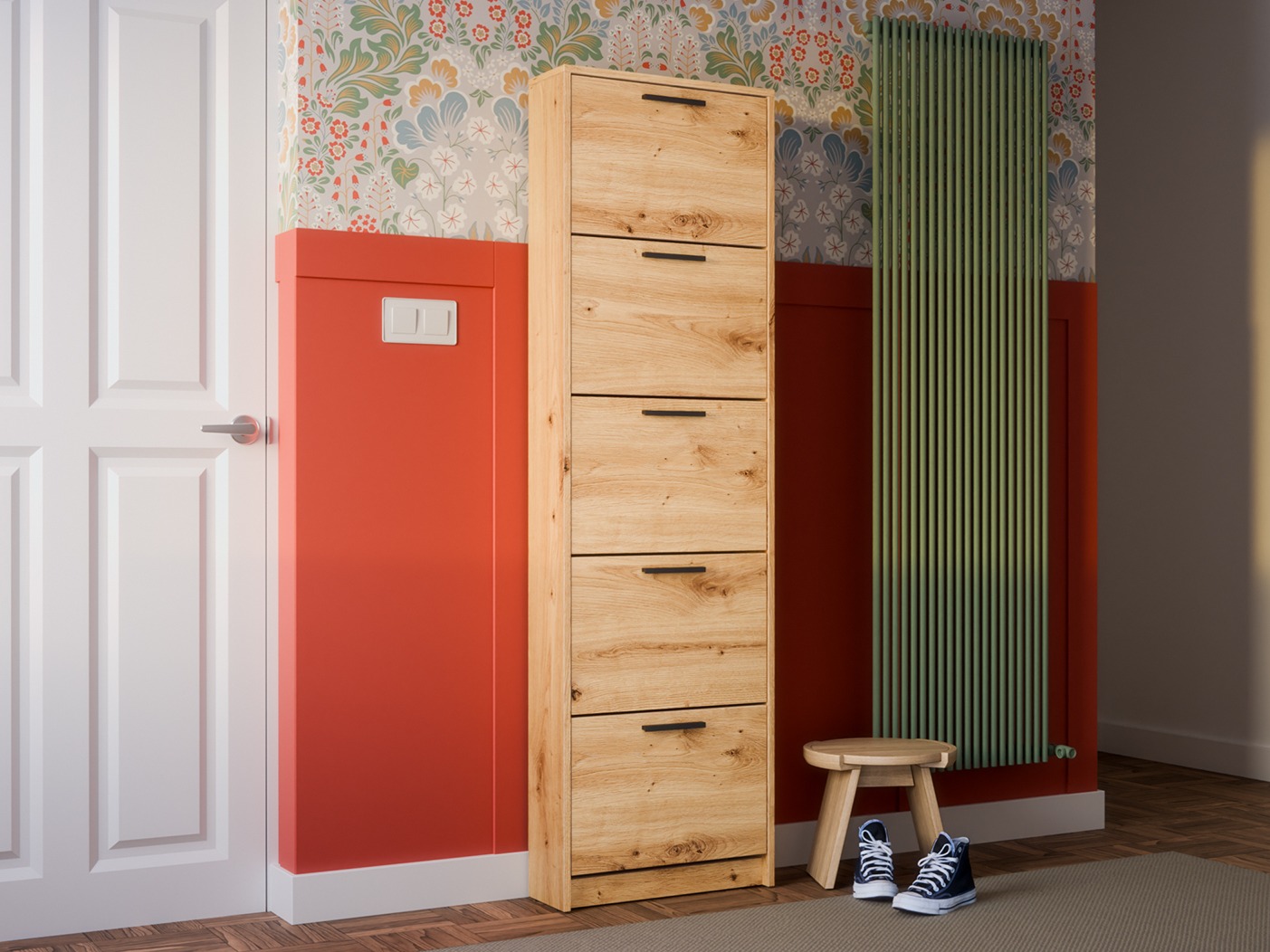 Schuhschrank Ontario 187 (Artisan Eichenholzoptik)