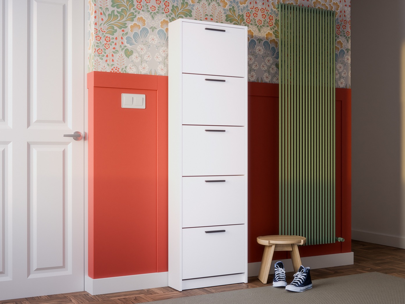 Schuhschrank Ontario 187 (Weiss)