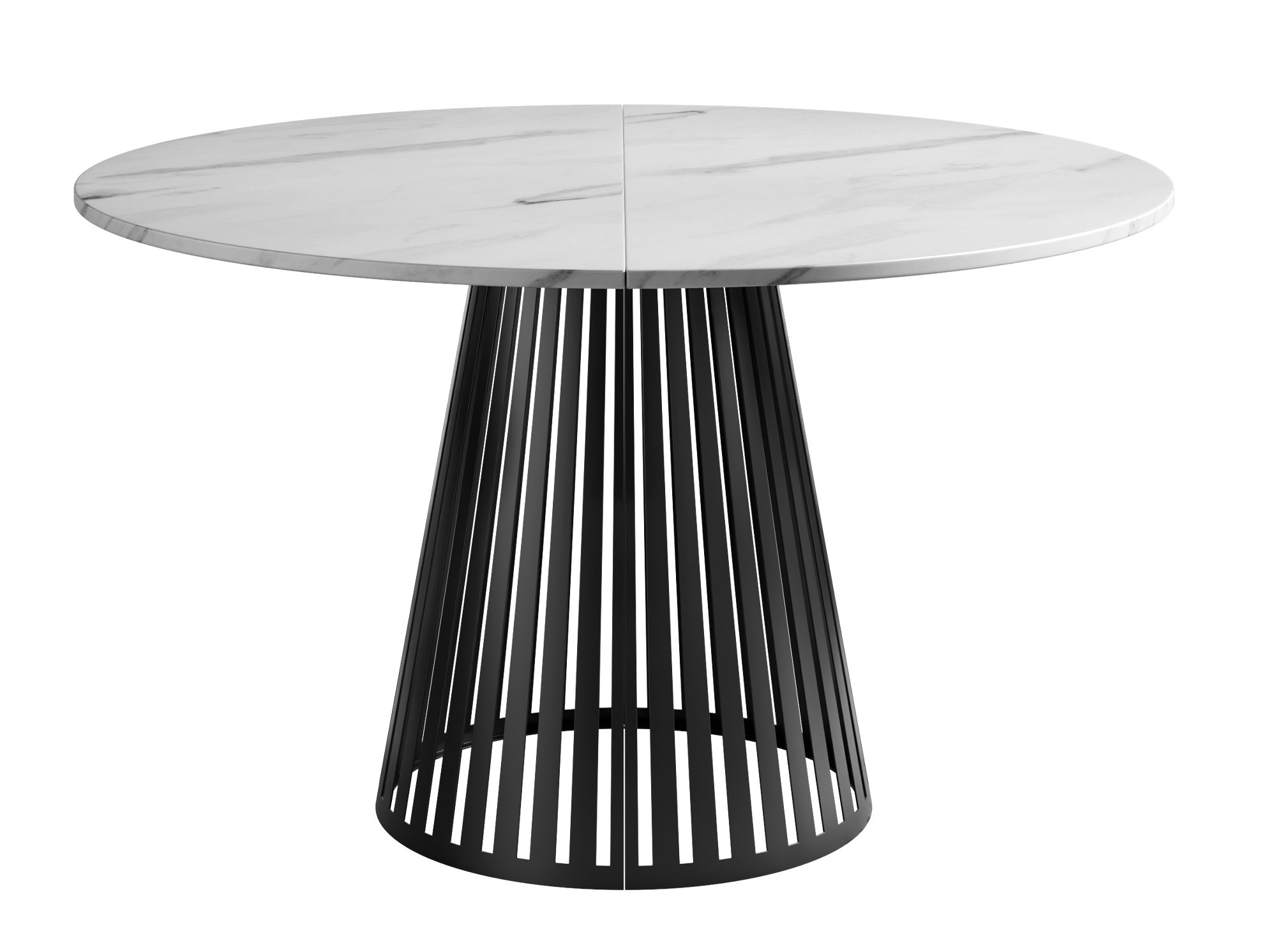 Tisch Prudentia (Weisser Marmor + Schwarz)