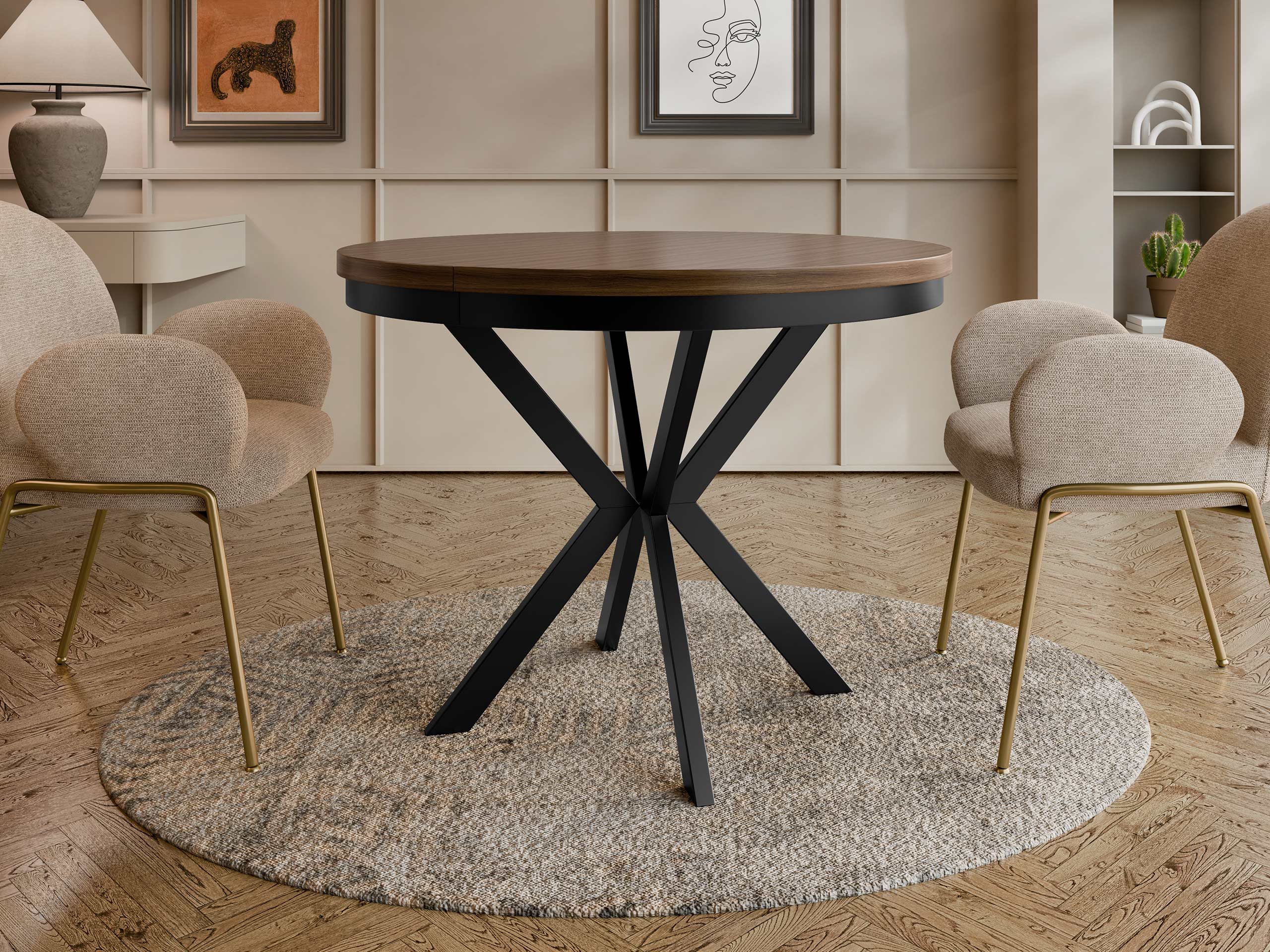 Tisch Oswego 156 (Walnussholzoptik)