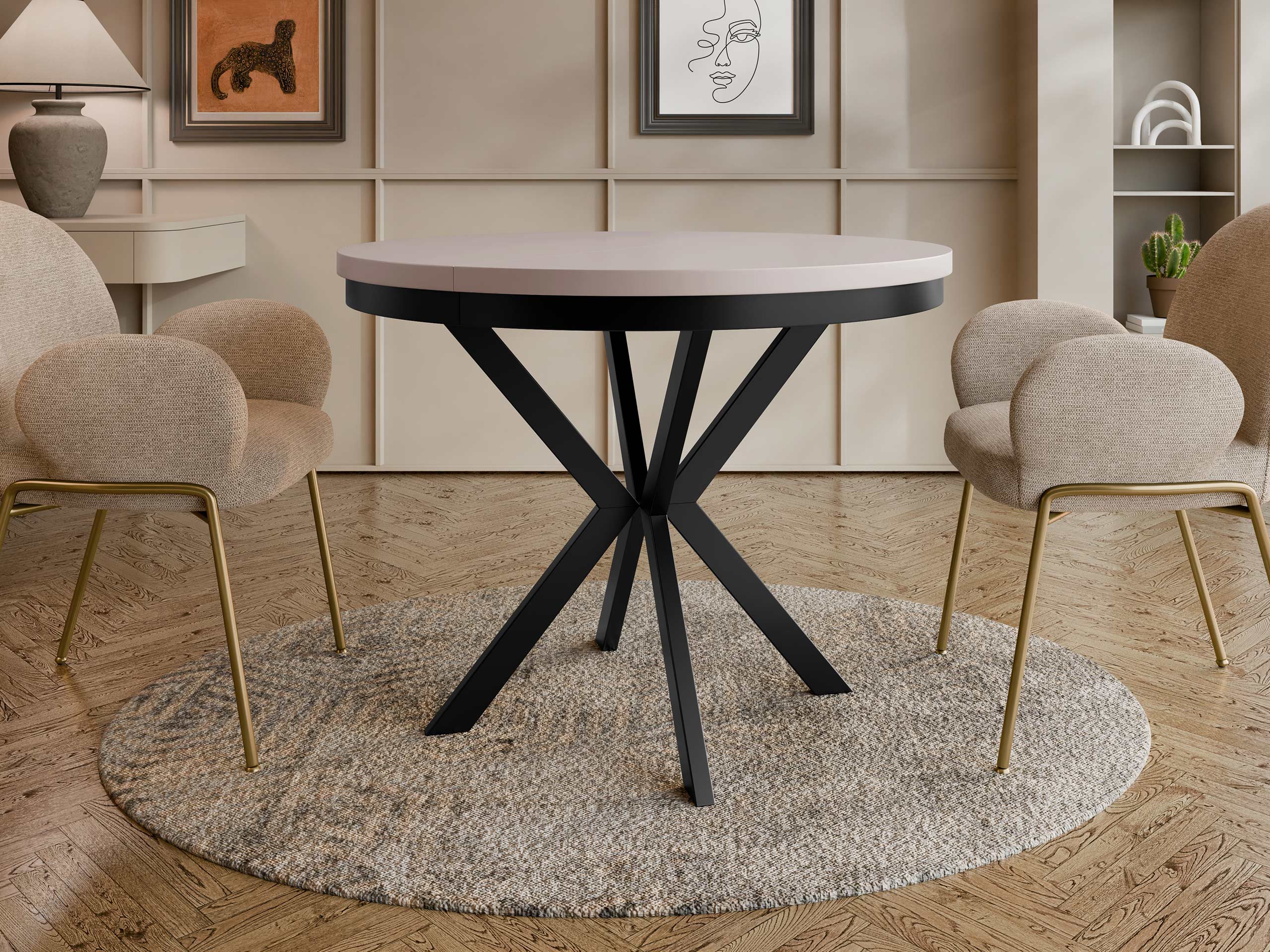 Tisch Oswego 157 (Kaschmir + Schwarz)