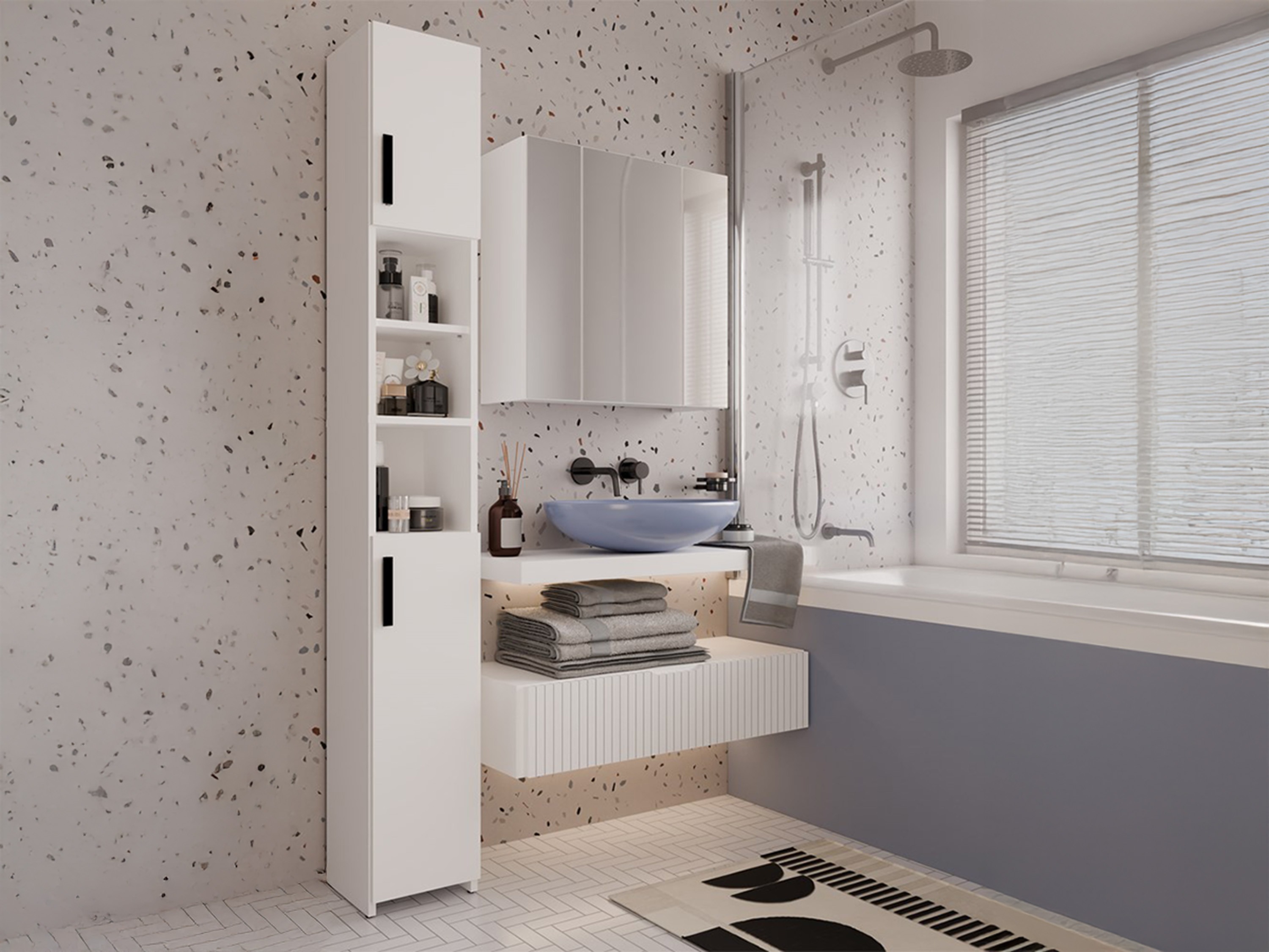 Stehender Badezimmerschrank Mandeville 345