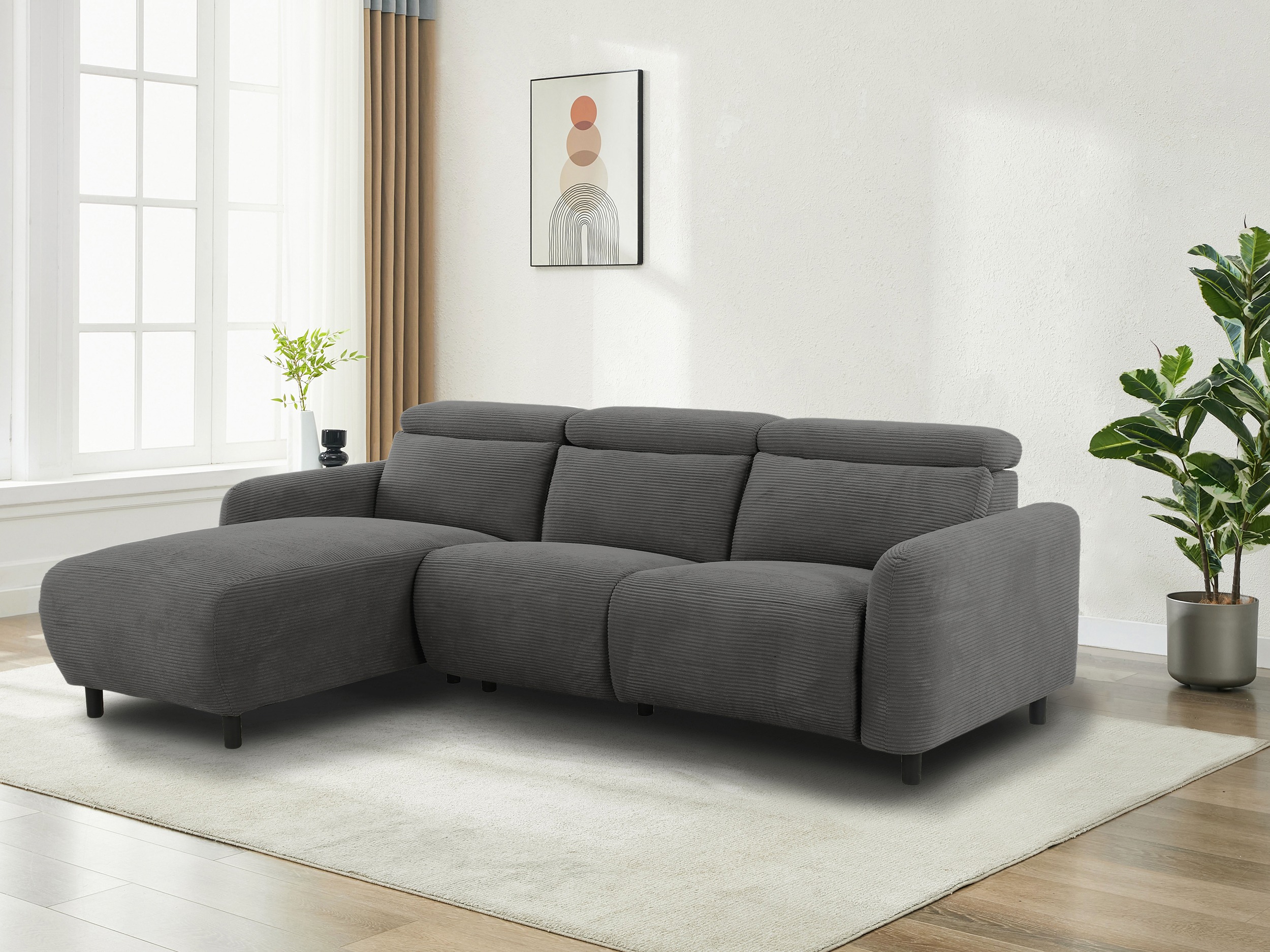 Ecksofa Liegesessel Denton 1509 (Anthrazit)