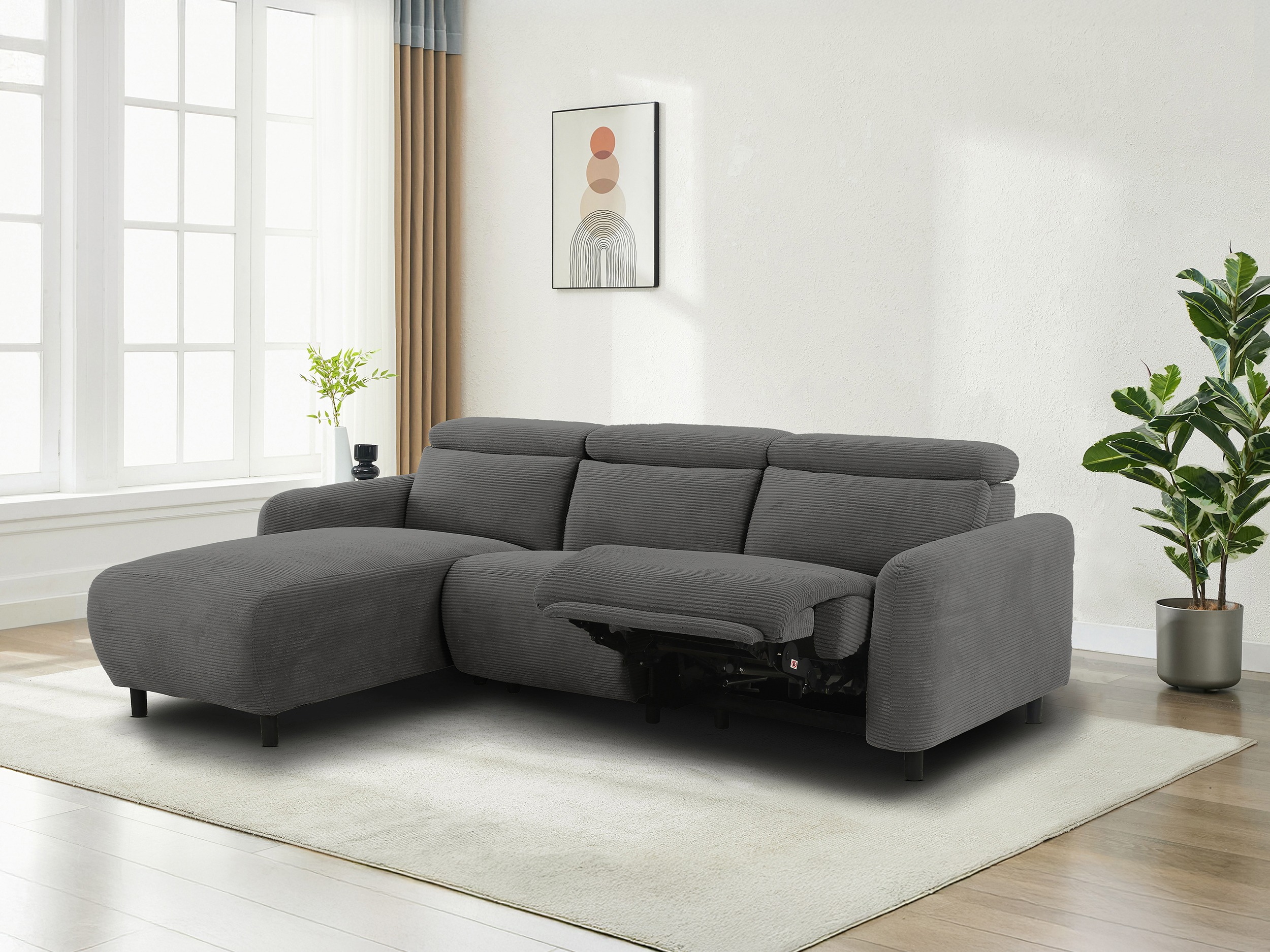 Ecksofa Liegesessel Denton 1509 (Anthrazit)