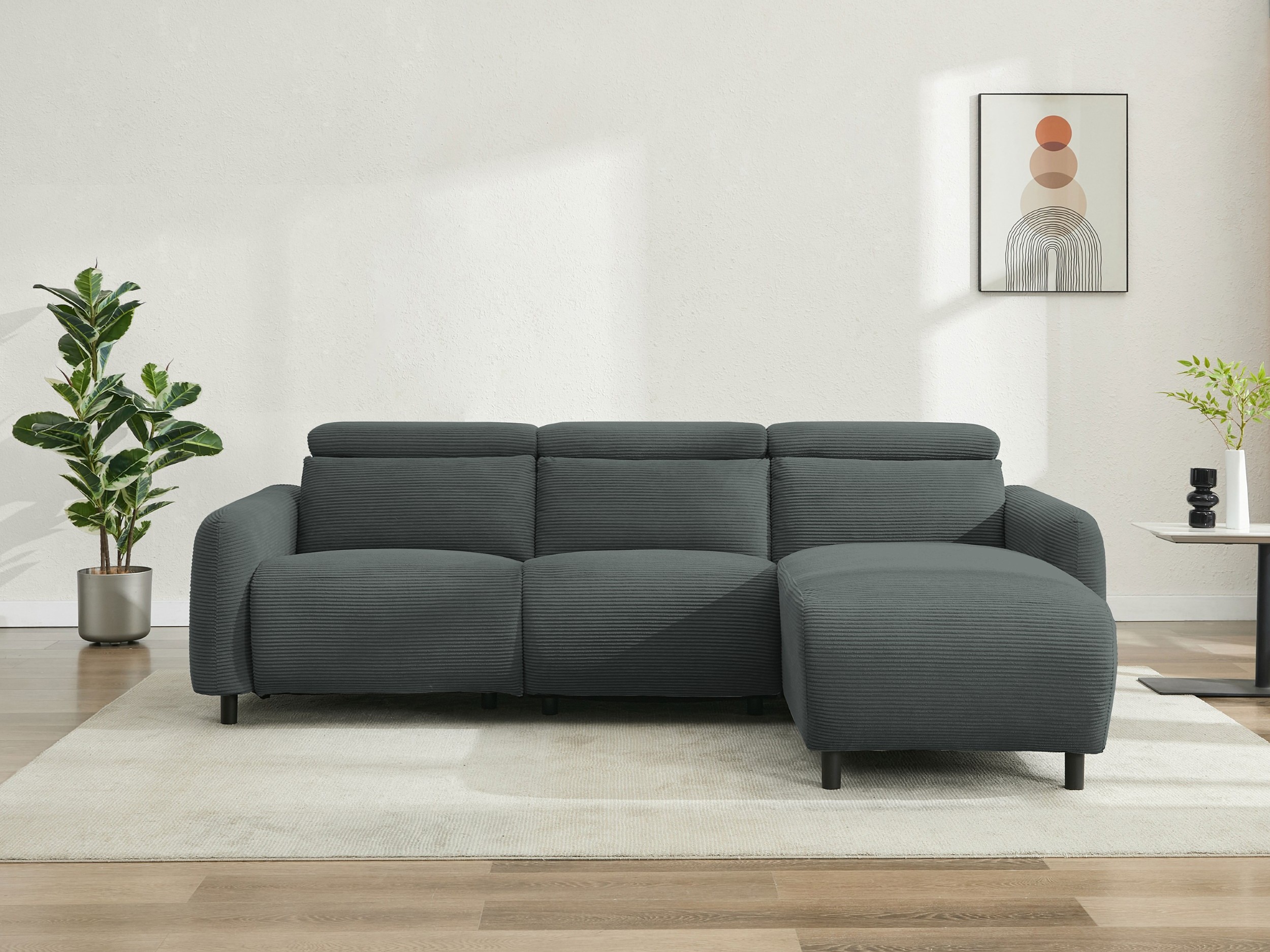 Ecksofa Liegesessel Denton 1509 (Anthrazit)