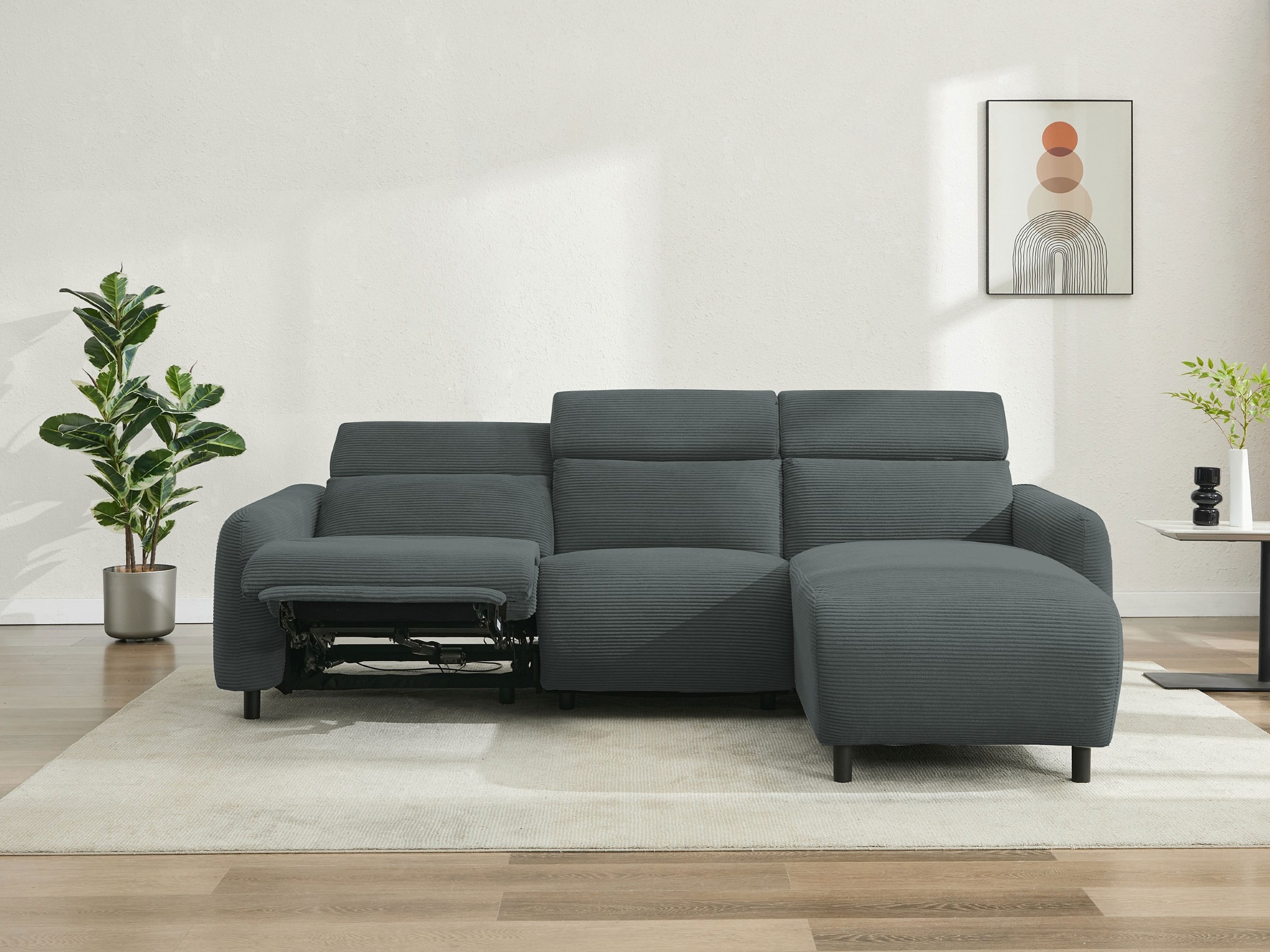 Ecksofa Liegesessel Denton 1509 (Anthrazit)