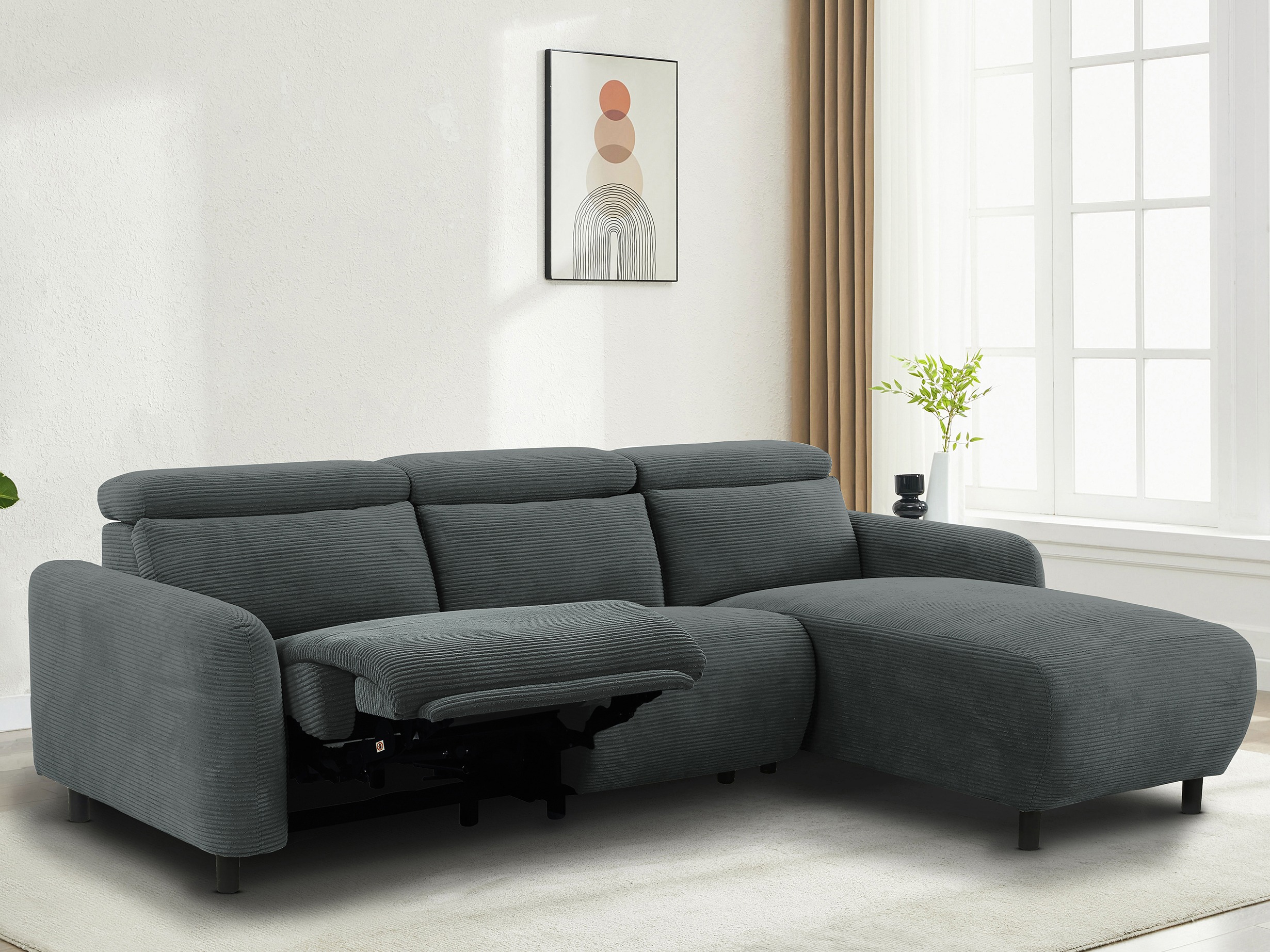 Ecksofa Liegesessel Denton 1509 (Anthrazit)