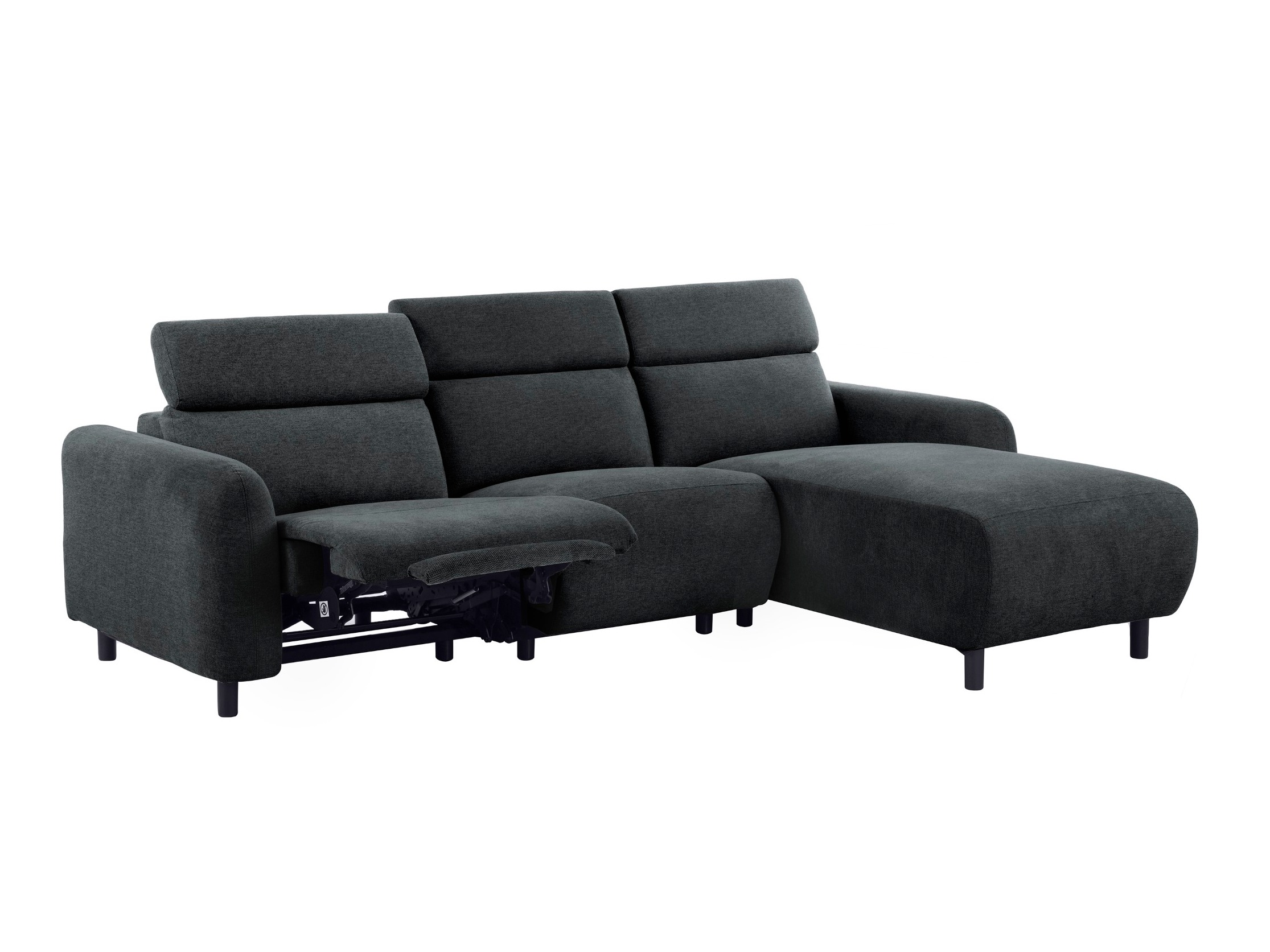 Ecksofa Liegesessel Denton 1509 (Dunkelgrau)