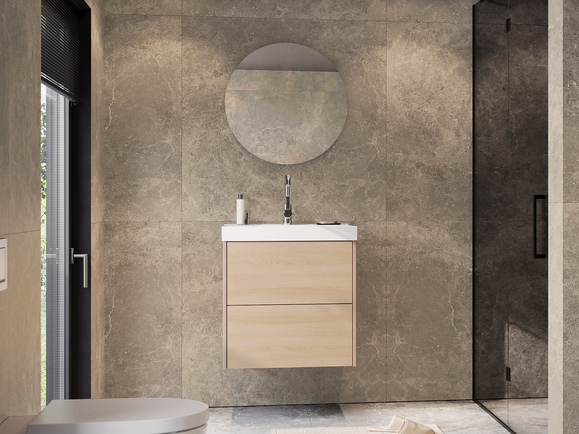 Hängeschrank für Waschbecken Sacramento 524 (Eichenholzoptik)