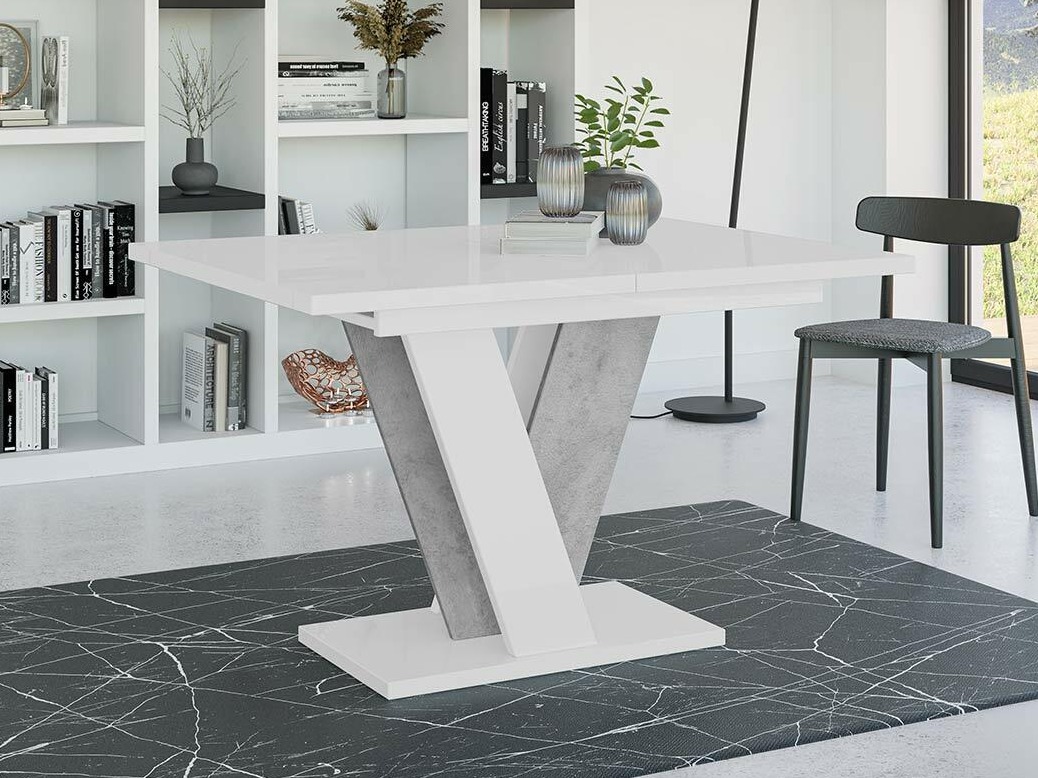 Tisch Goodyear 125 (Weiss glänzend + Grau)