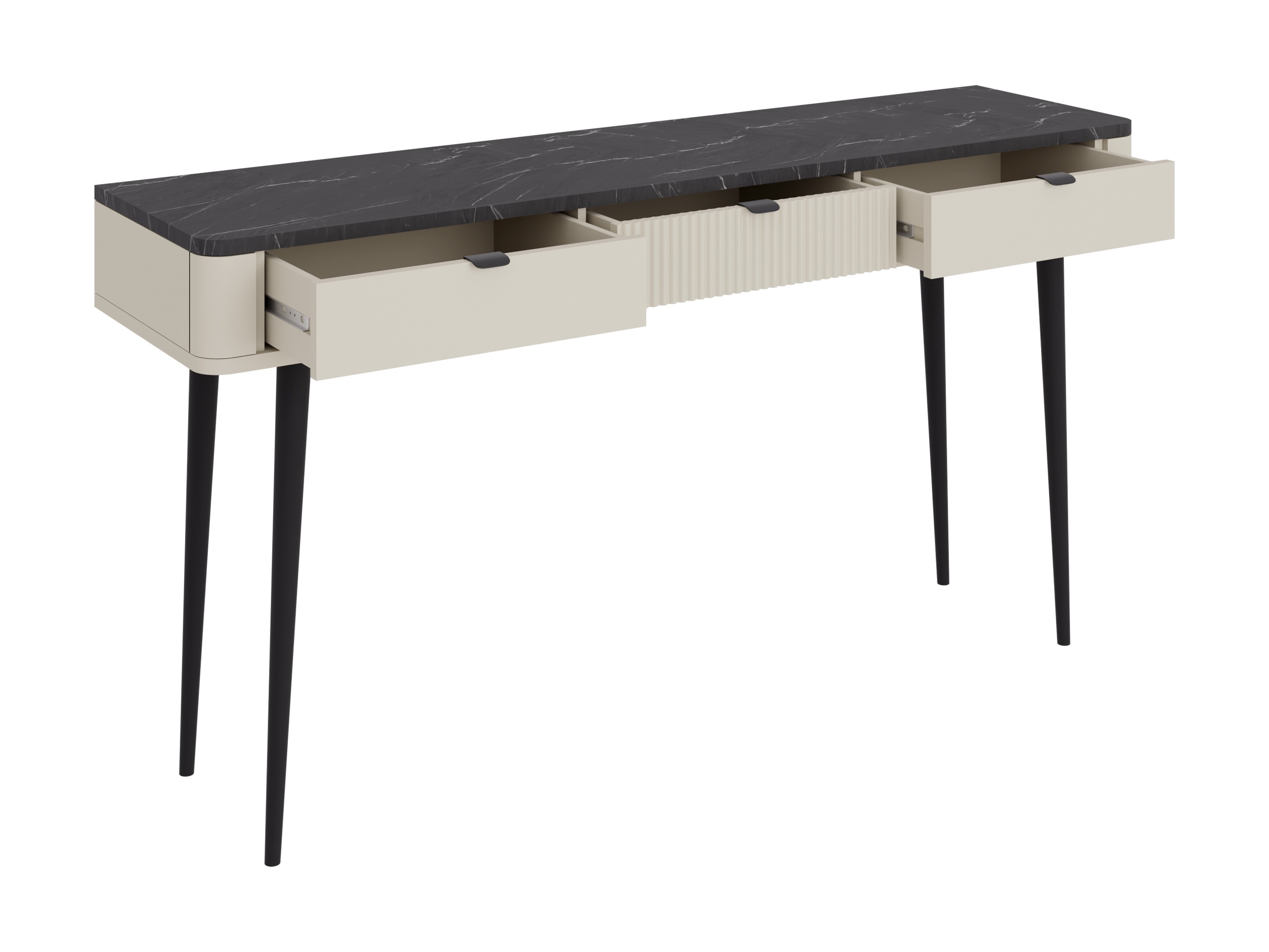Büro-Set Lufela 123 (Kaschmir + Walnussholzoptik)