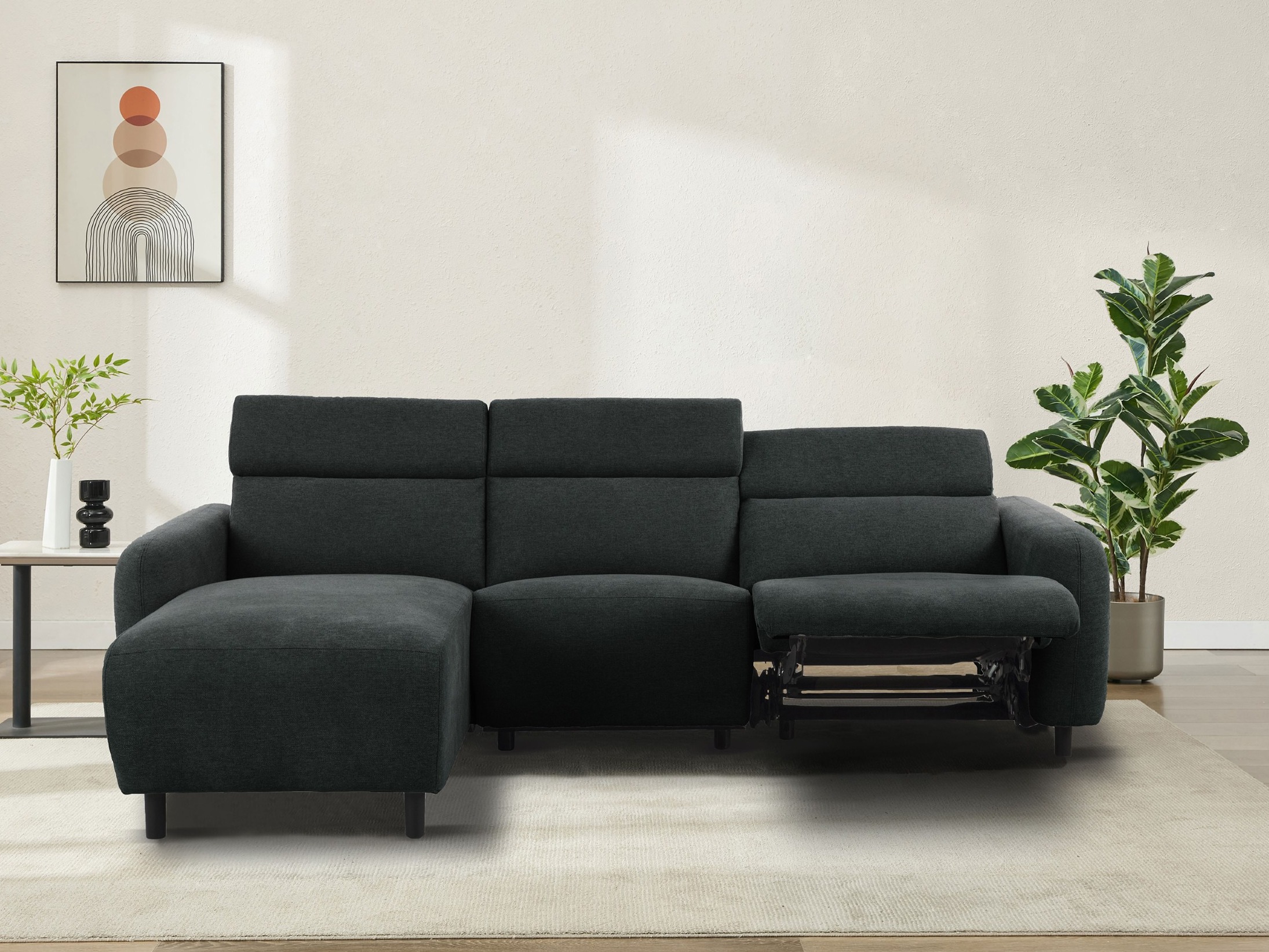 Ecksofa Liegesessel Denton 1510 (Anthrazit)