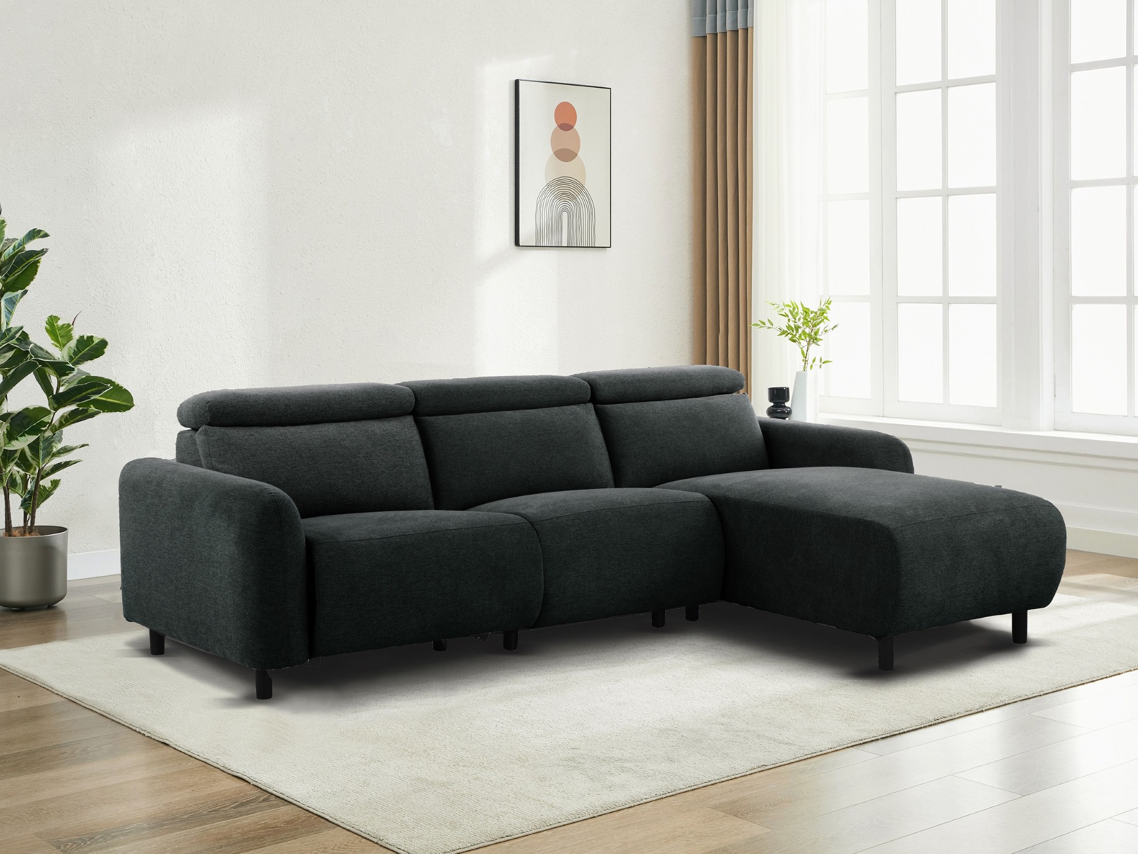 Ecksofa Liegesessel Denton 1510 (Anthrazit)