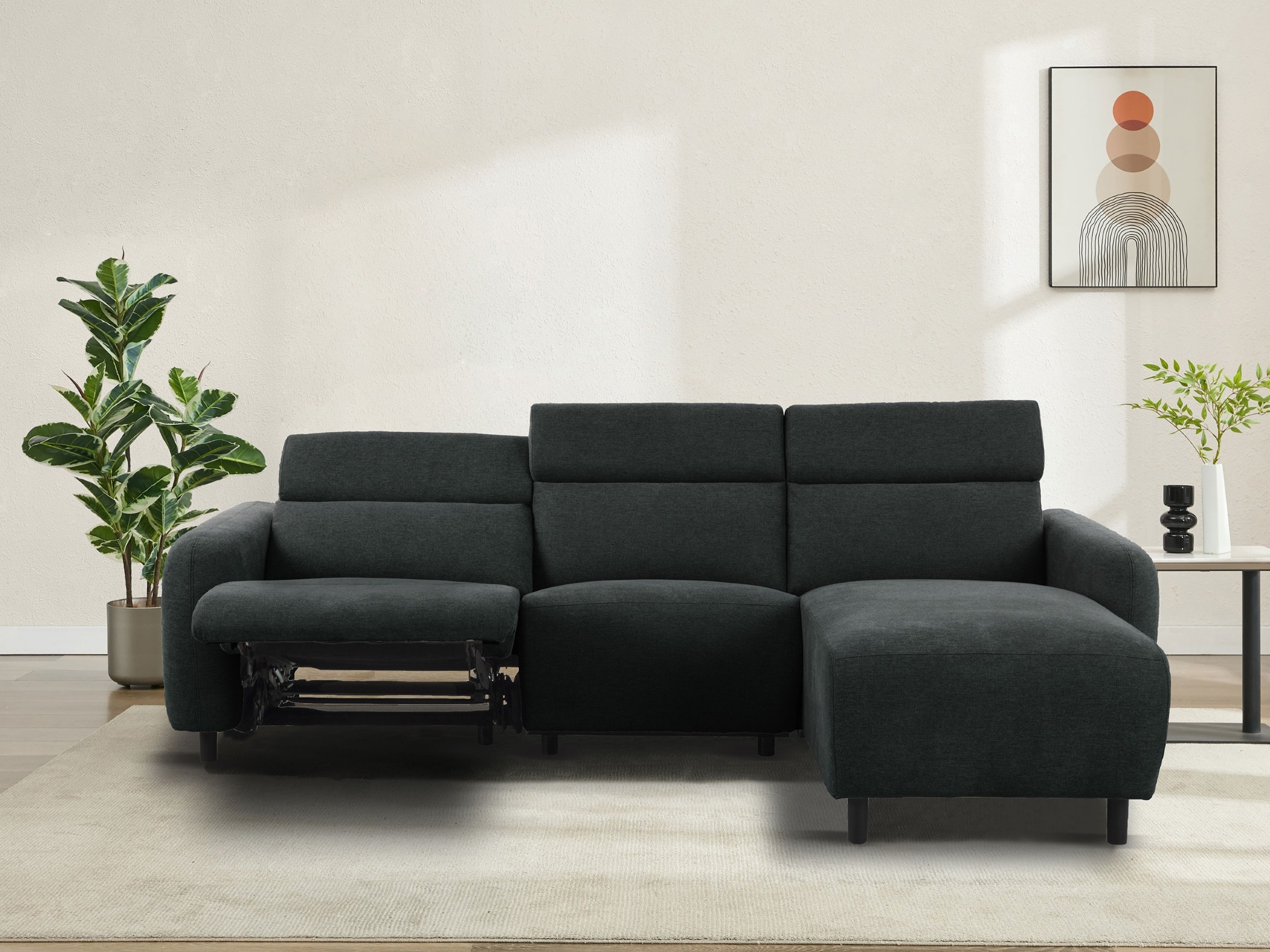 Ecksofa Liegesessel Denton 1510 (Anthrazit)