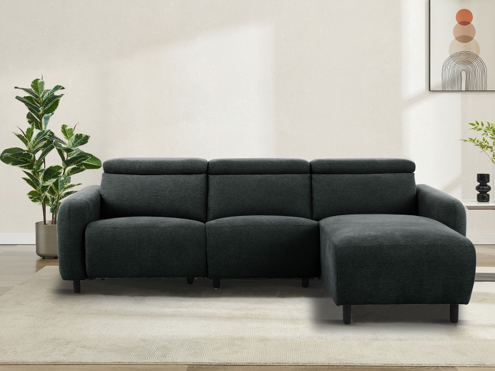 Ecksofa Liegesessel Denton 1510 (Anthrazit)