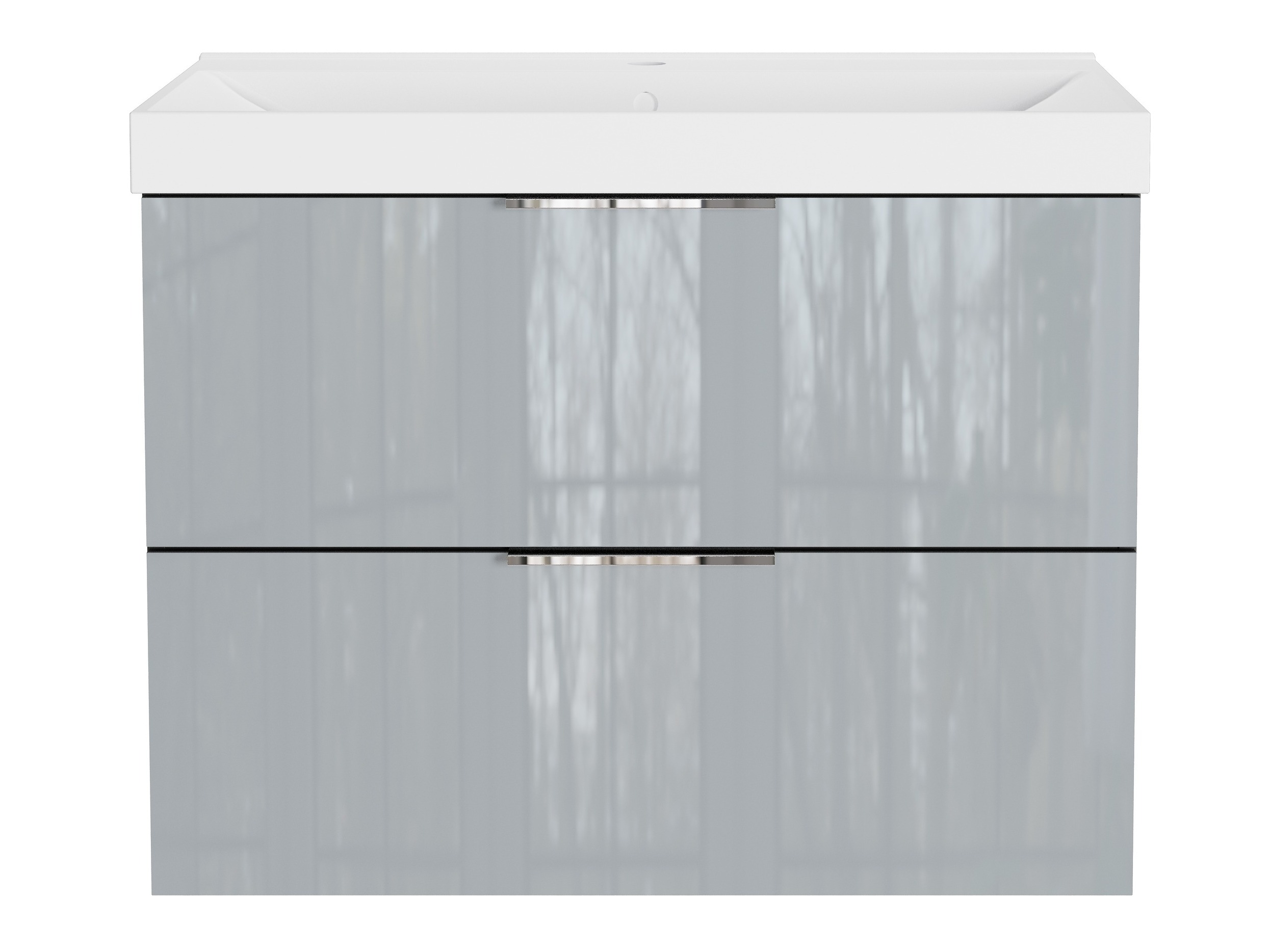 Hängeschrank für Waschbecken Sacramento 528 (Grau glänzend)