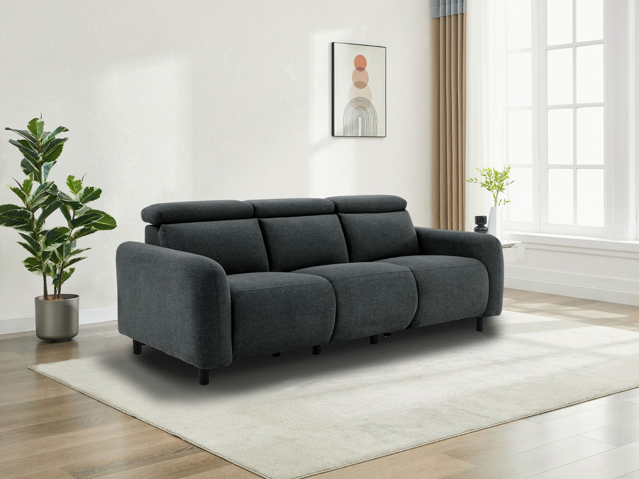 Sofa mit Liegefunktion Denton 1511 (Anthrazit)
