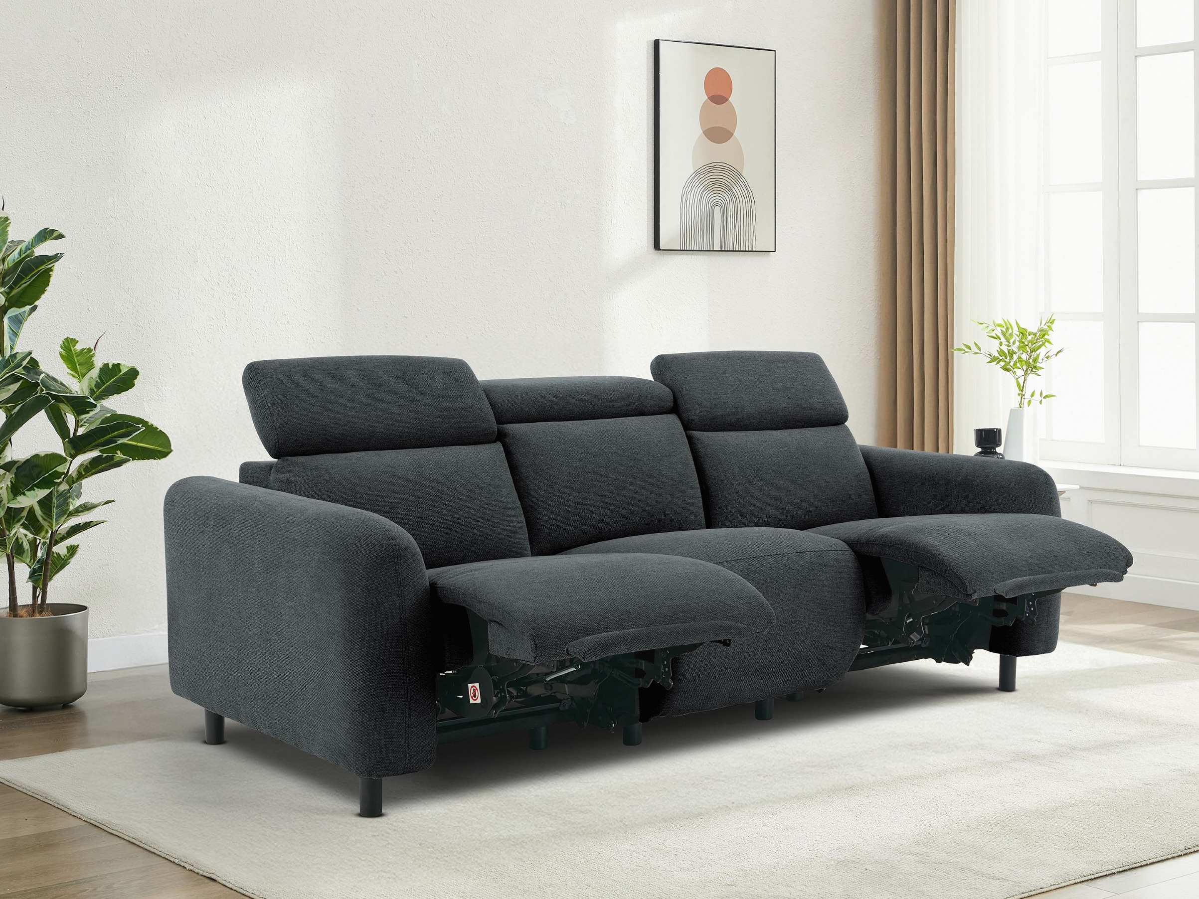 Sofa mit Liegefunktion Denton 1511 (Anthrazit)
