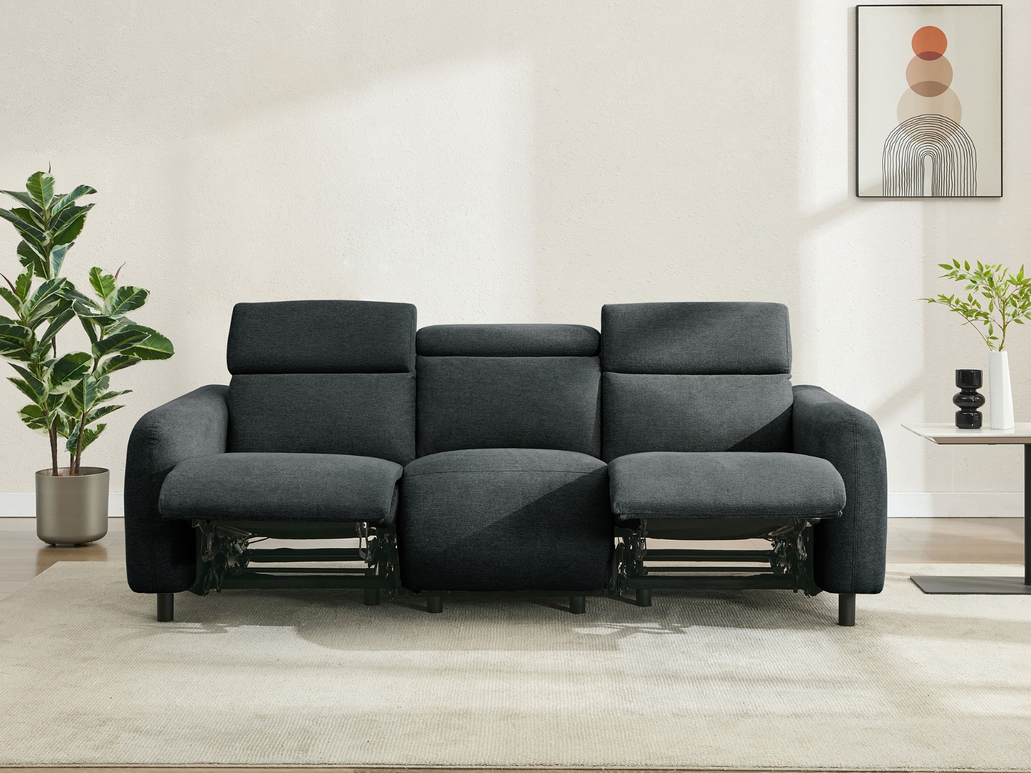 Sofa mit Liegefunktion Denton 1511 (Anthrazit)