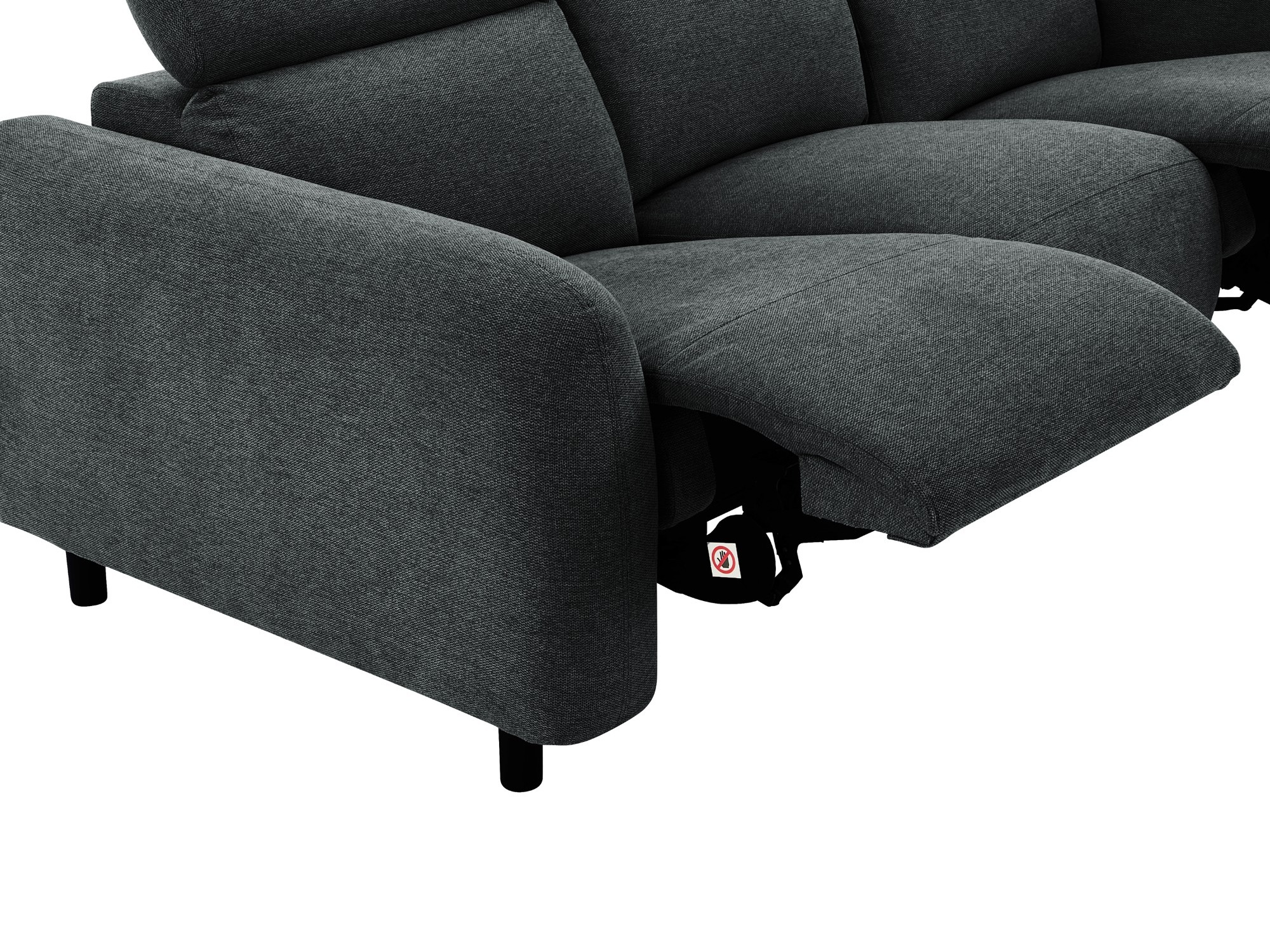 Sofa mit Liegefunktion Denton 1511 (Anthrazit)