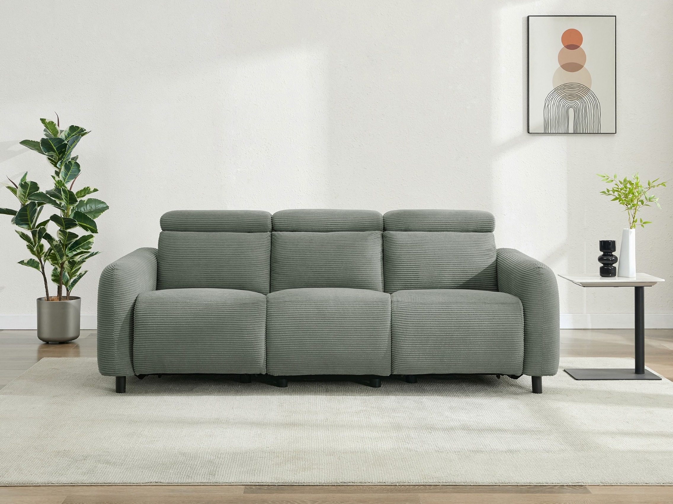 Sofa mit Liegefunktion Revbena 106 (Grau)