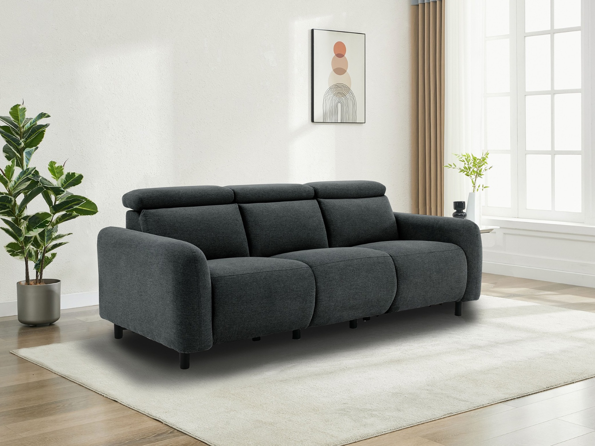 Sofa mit Liegefunktion Denton 1512 (Anthrazit)