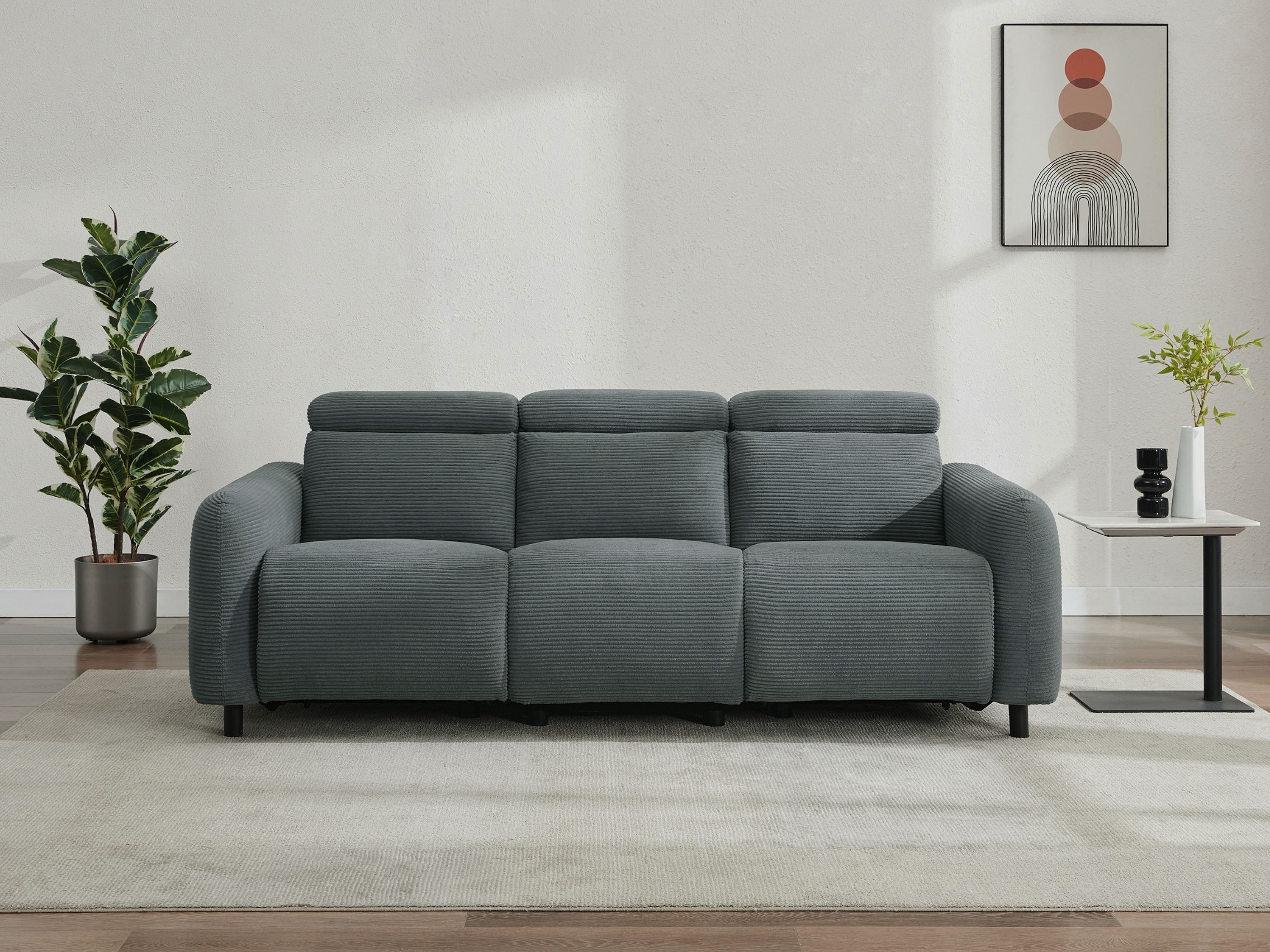 Sofa mit Liegefunktion Revbena 105 (Anthrazit)
