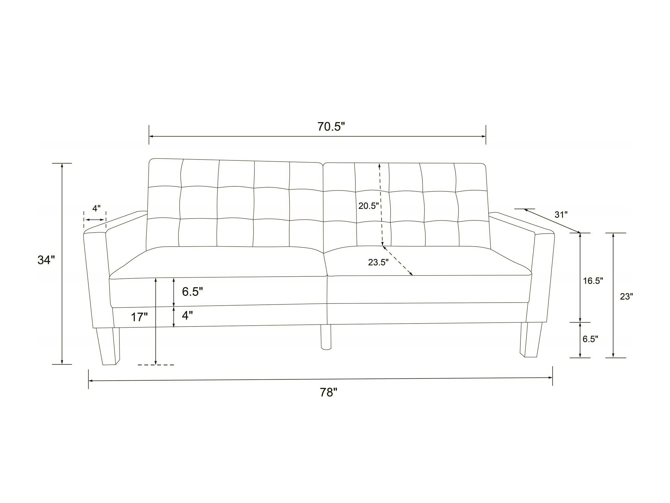Schlafsofa Tulsa 128 (Grau)