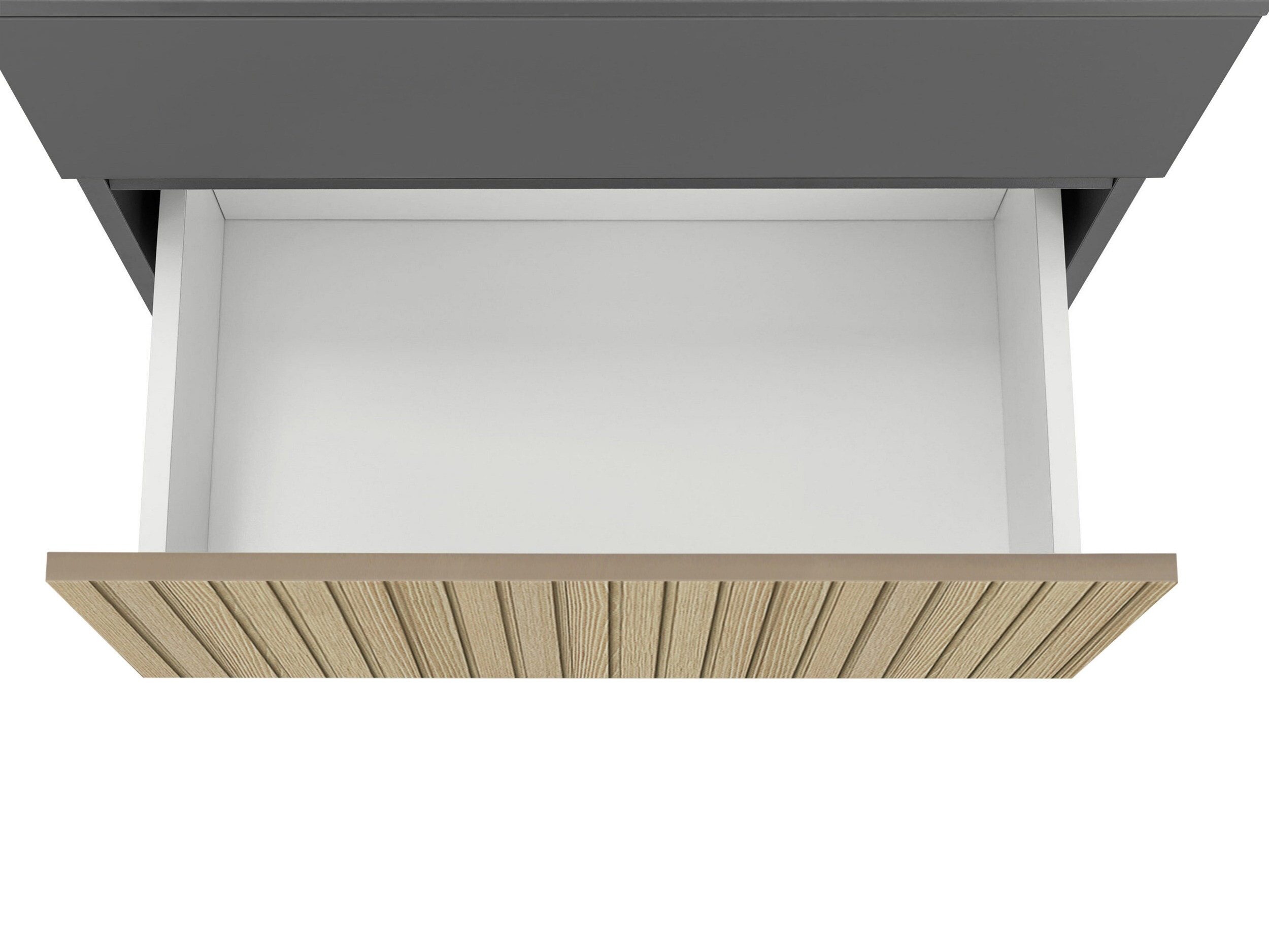 Stehender Badezimmerschrank für ein Waschbecken Soncamu 110 (Anthrazit + Eichenholzoptik hell)