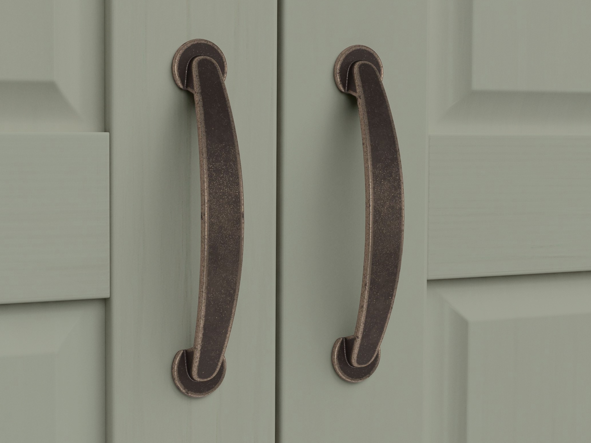 Kleiderschrank Tolelio 124 (Grün + Kiefernholzoptik)