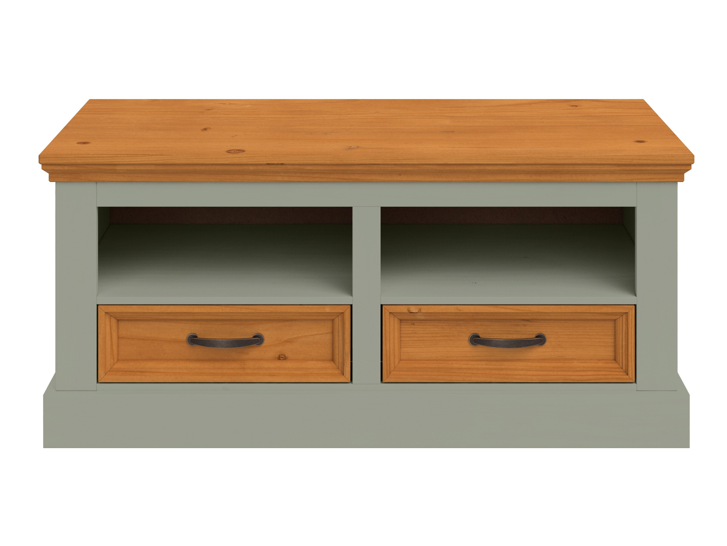 Kommoden Tolelio 128 (Grün + Kiefernholzoptik)