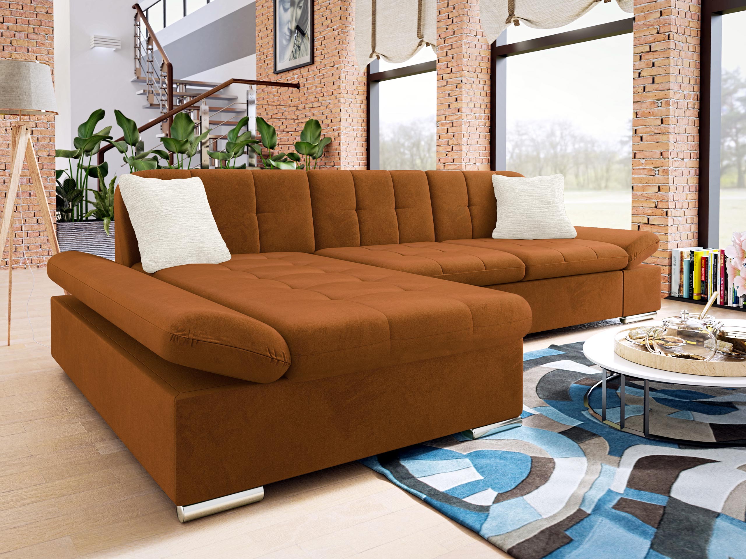 Ecksofa Comfivo Serenitas (Piano 21 + Mokka 03)