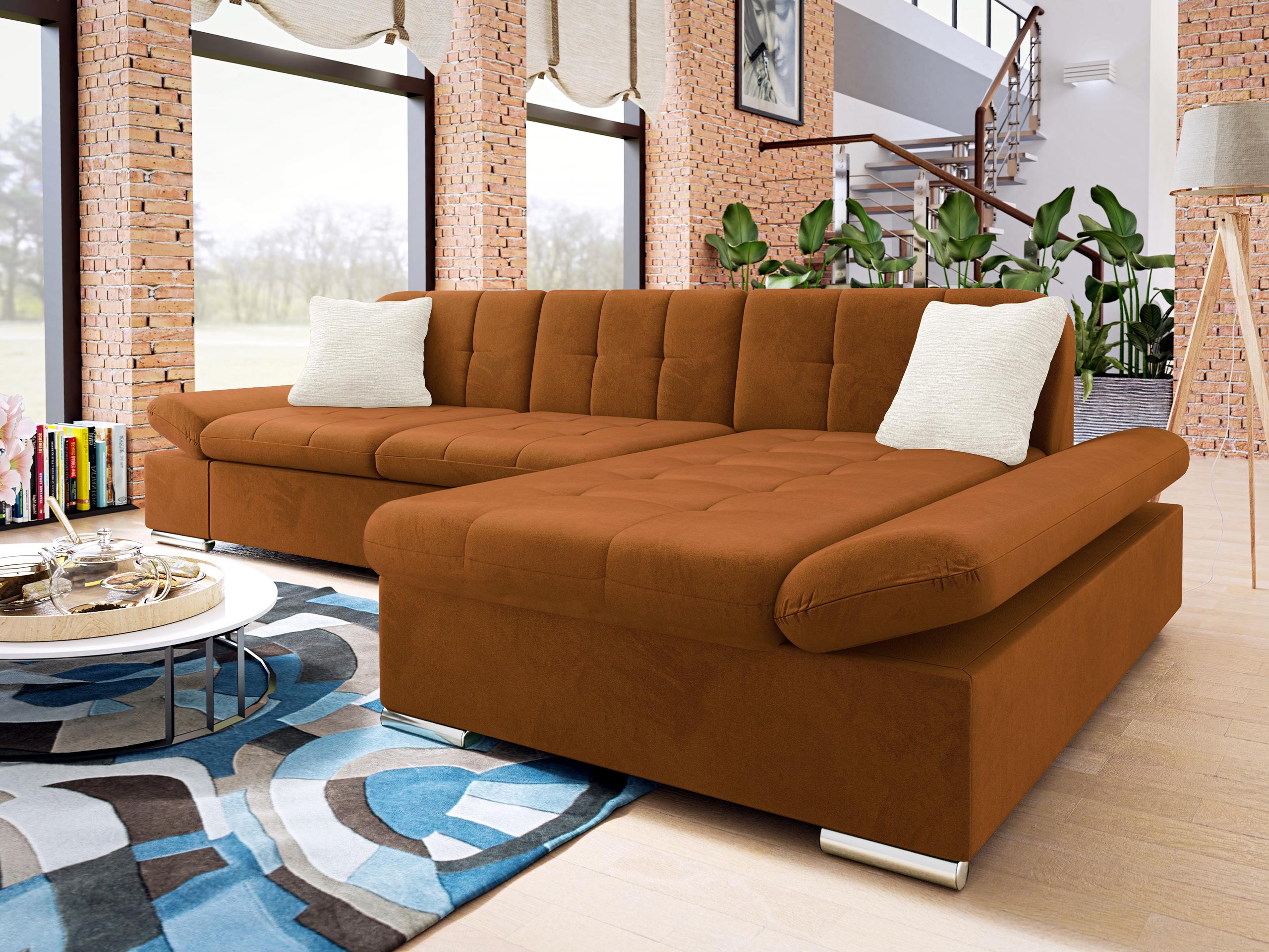 Ecksofa Comfivo Serenitas (Piano 21 + Mokka 03)