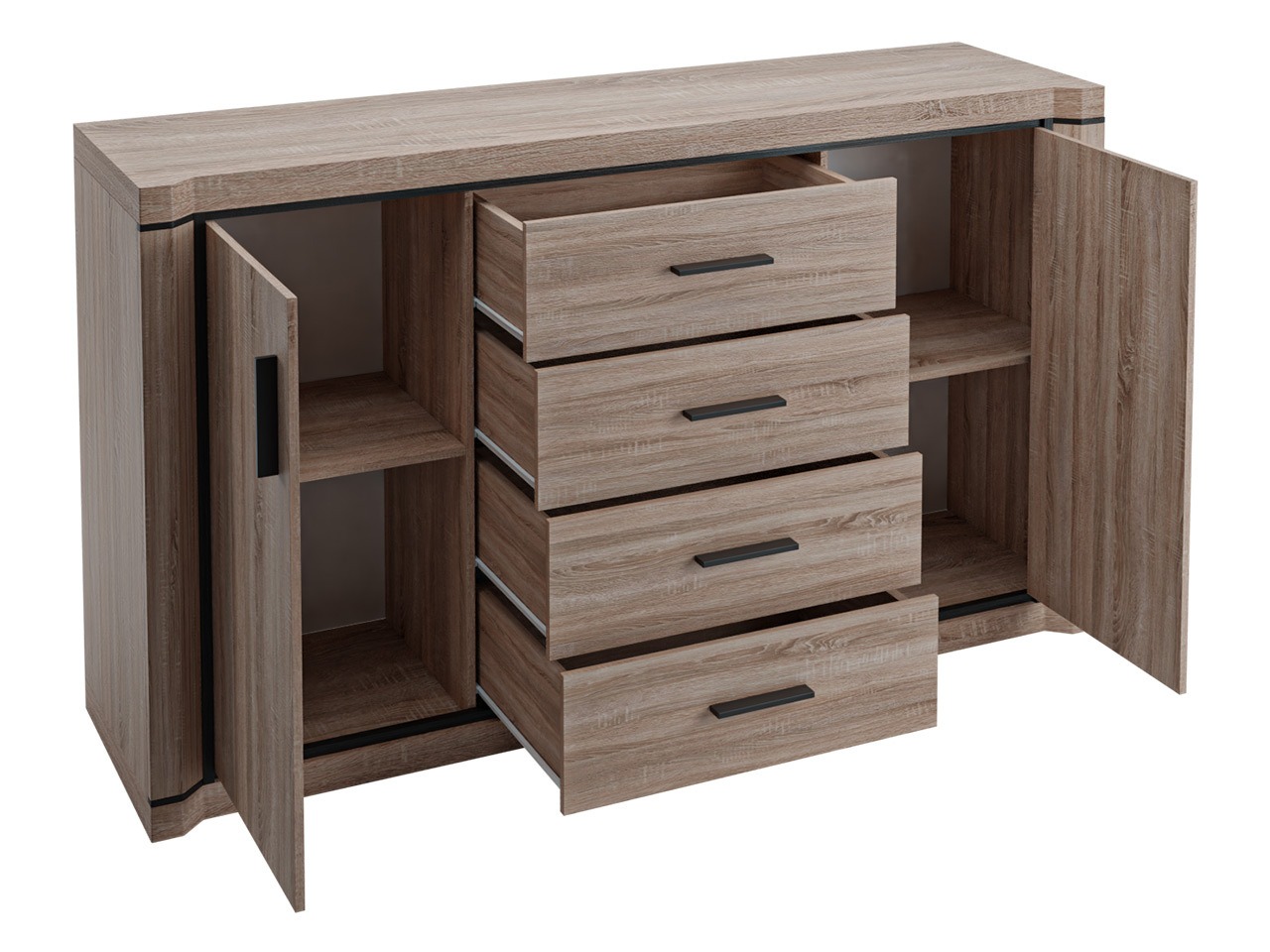 Kommode Lorelie 100 (Trüffel eichenholzoptik)