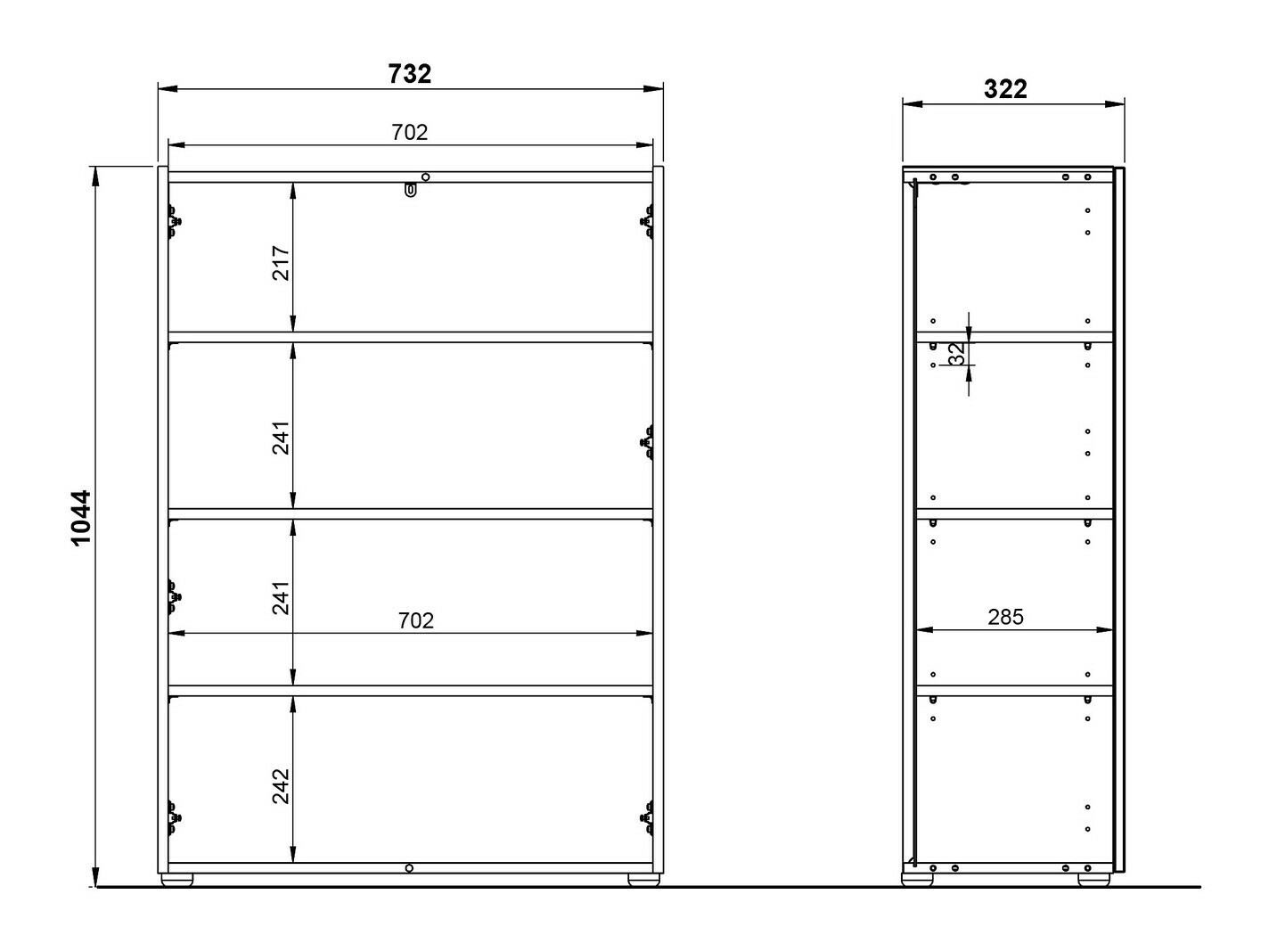 Schuhregal Lircamu 100 (Kaschmir)