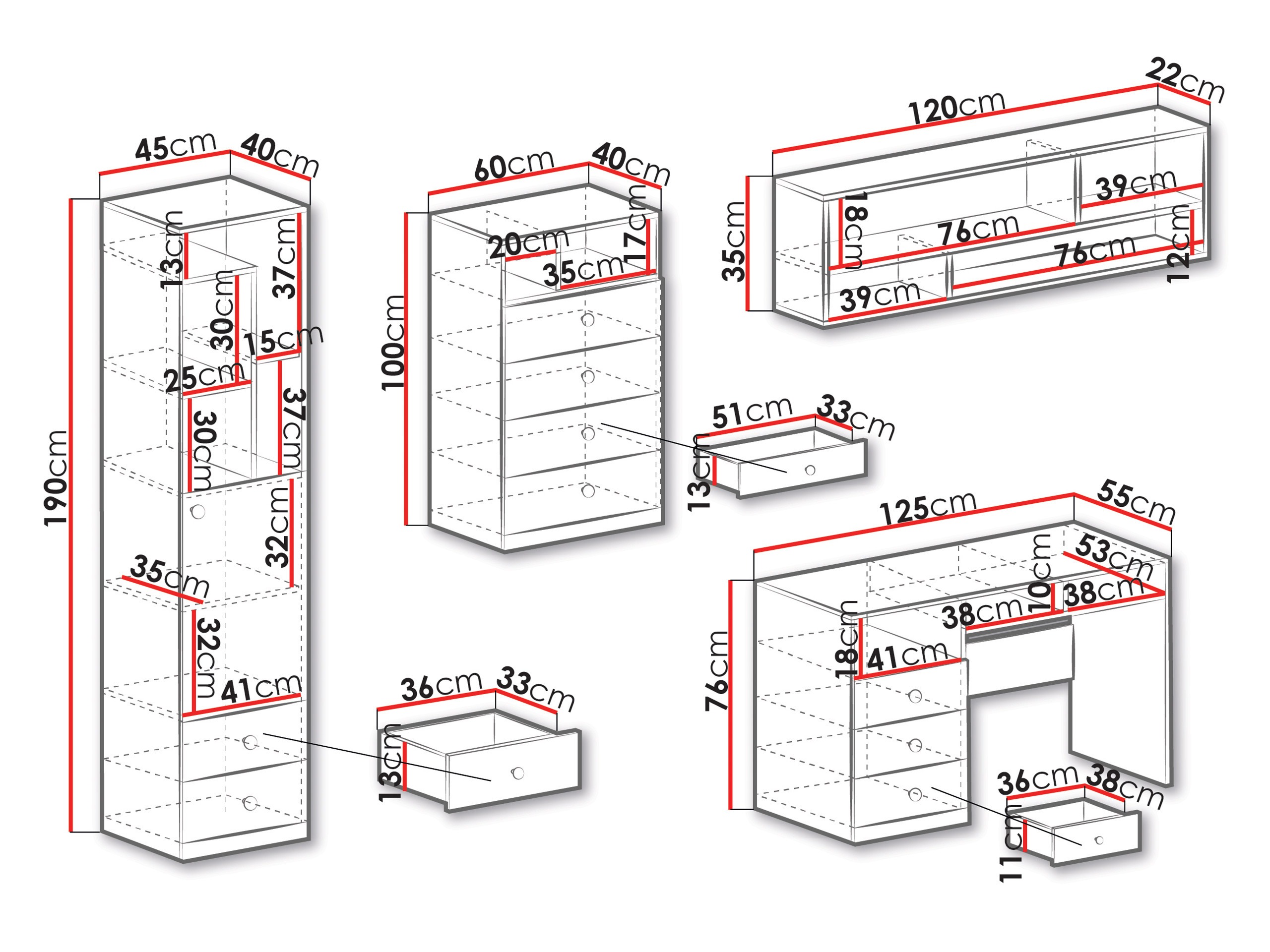 Möbel-Set Tesmonu 116