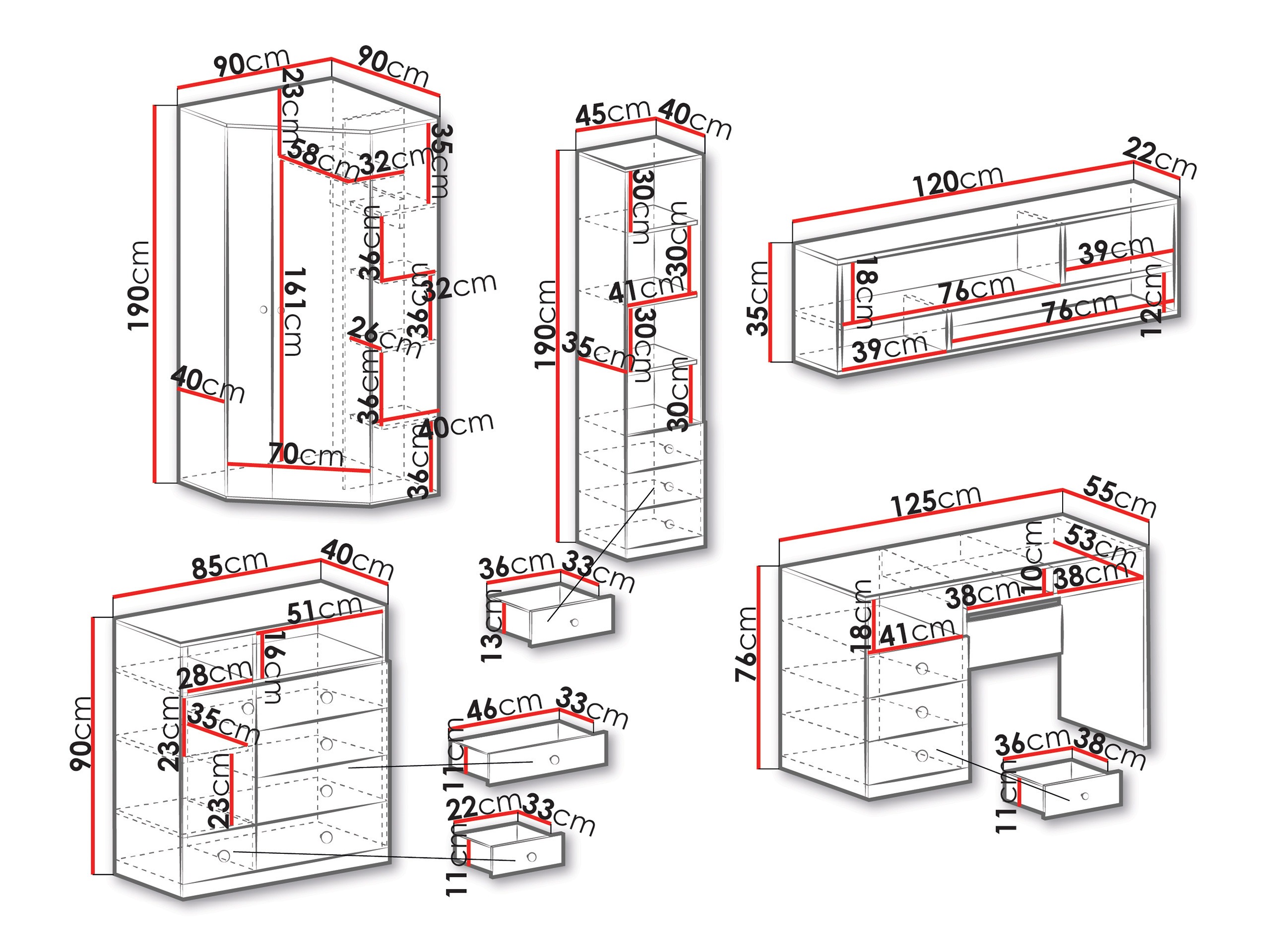 Möbel-Set Tesmonu 117
