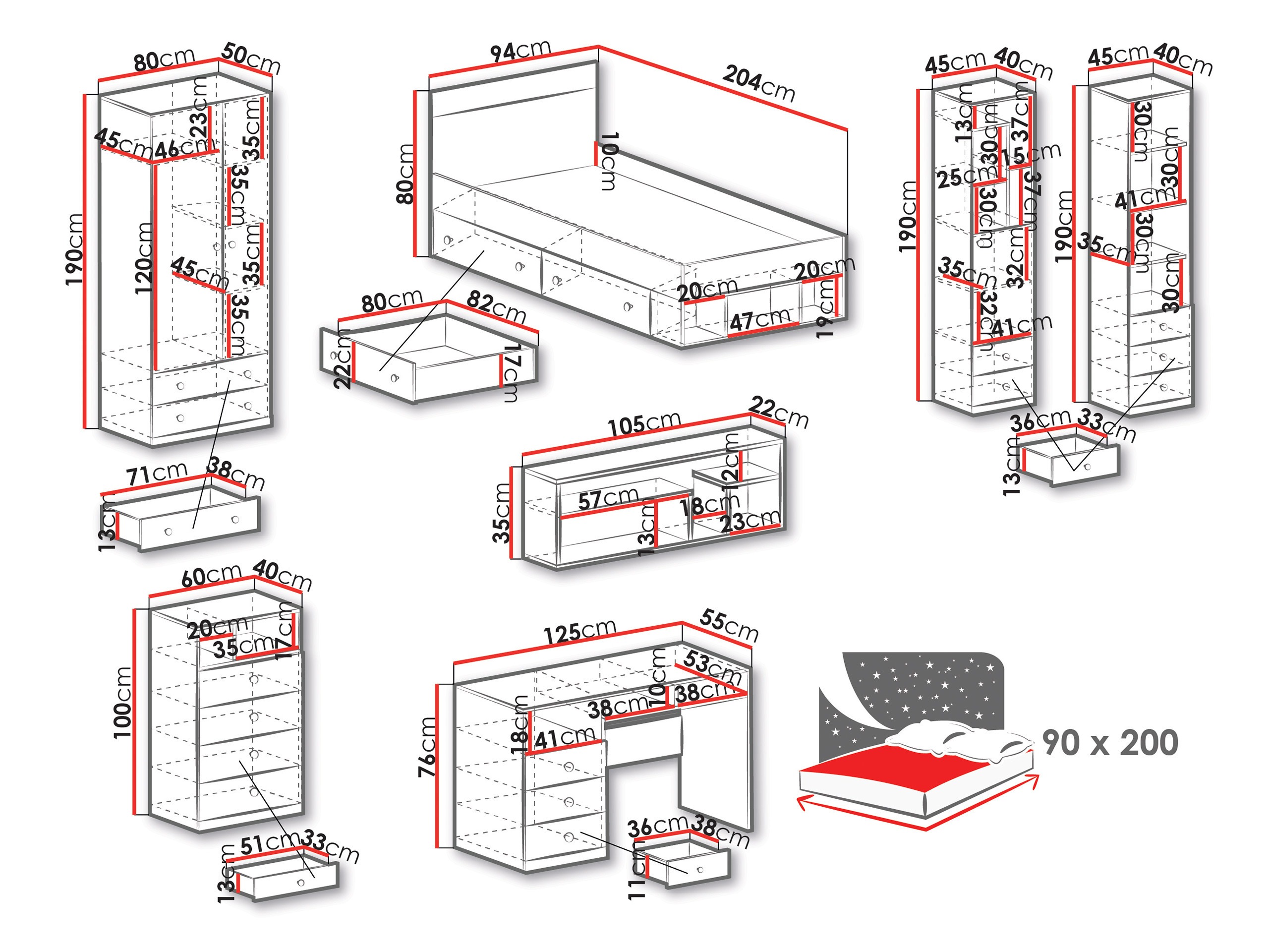 Möbel-Set Tesmonu 118