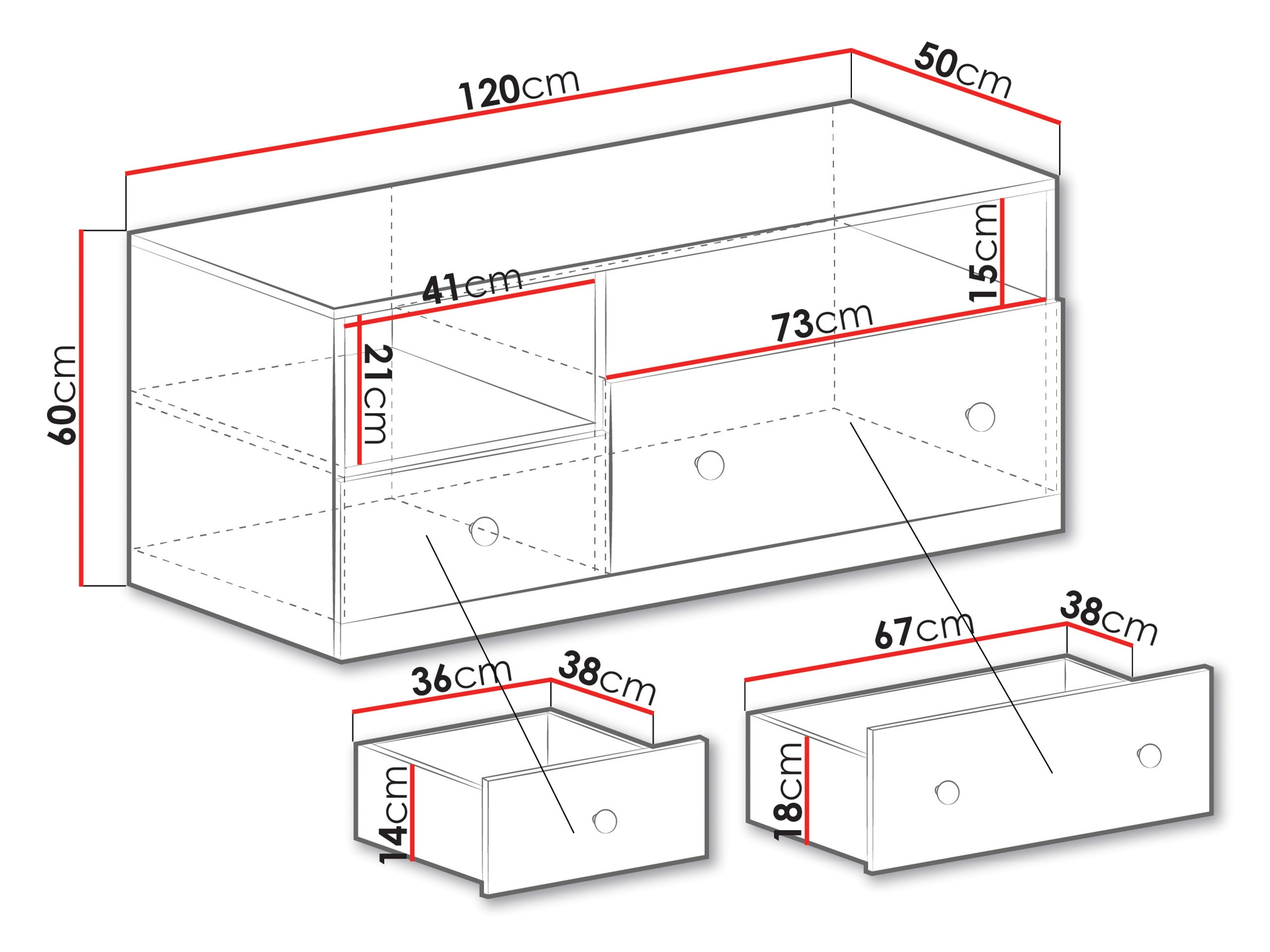 TV-Möbel Tesmonu 110