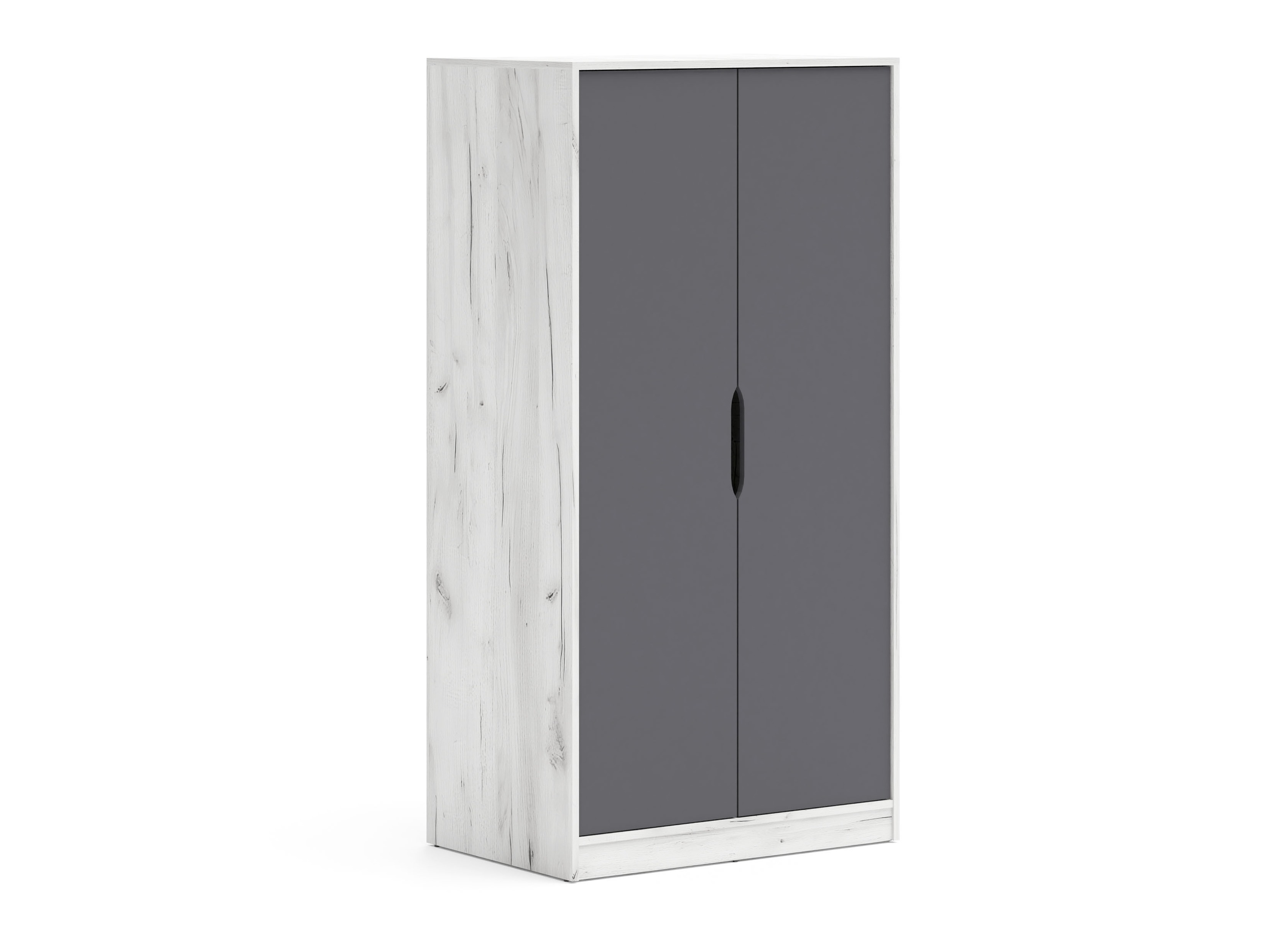 Kleiderschrank Elitenu 101 (Craft weiss + Graphit)