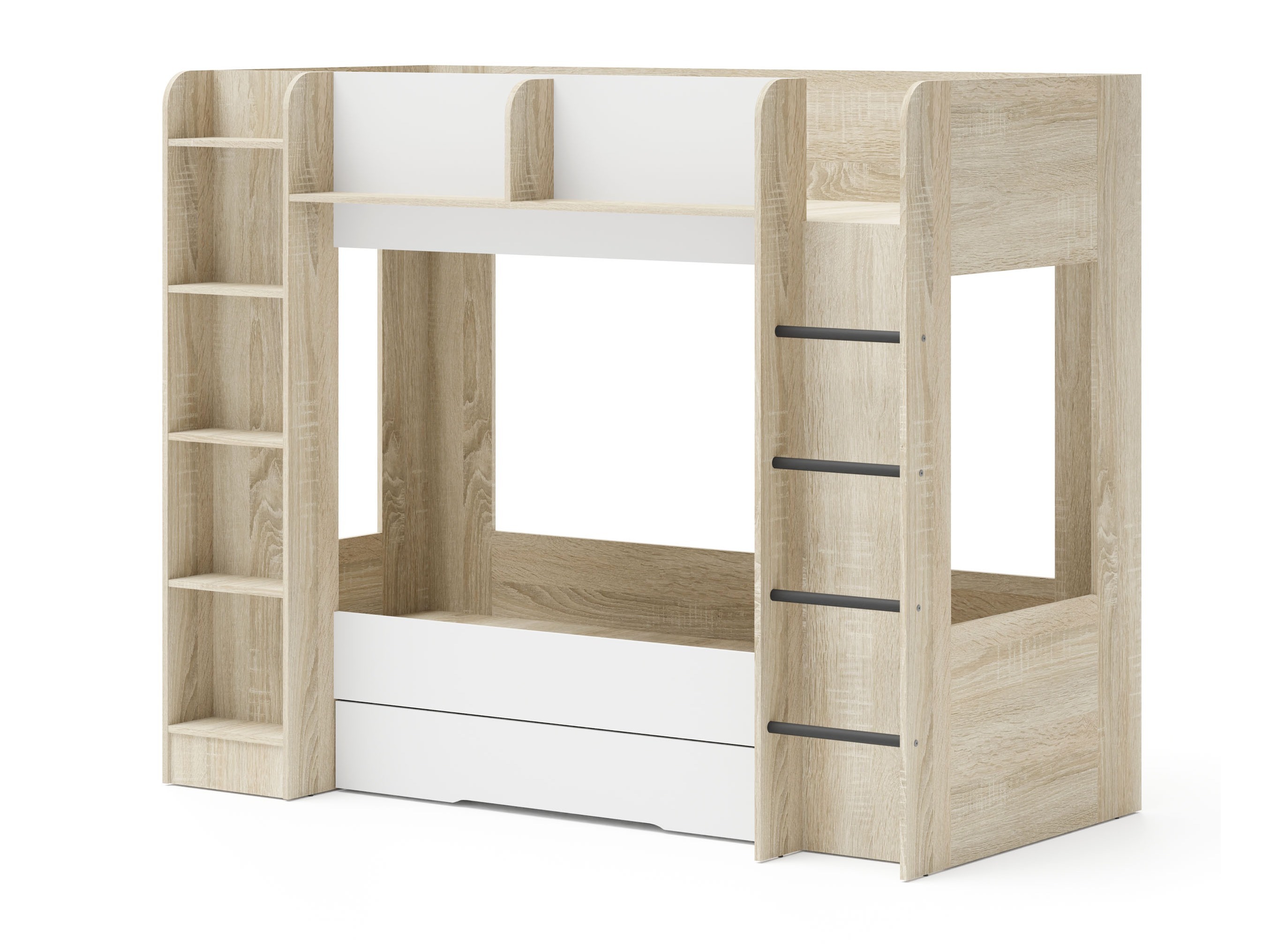 Kinderzimmer-Set Elitenu 104 (Sonoma eichenholz + Weiss)