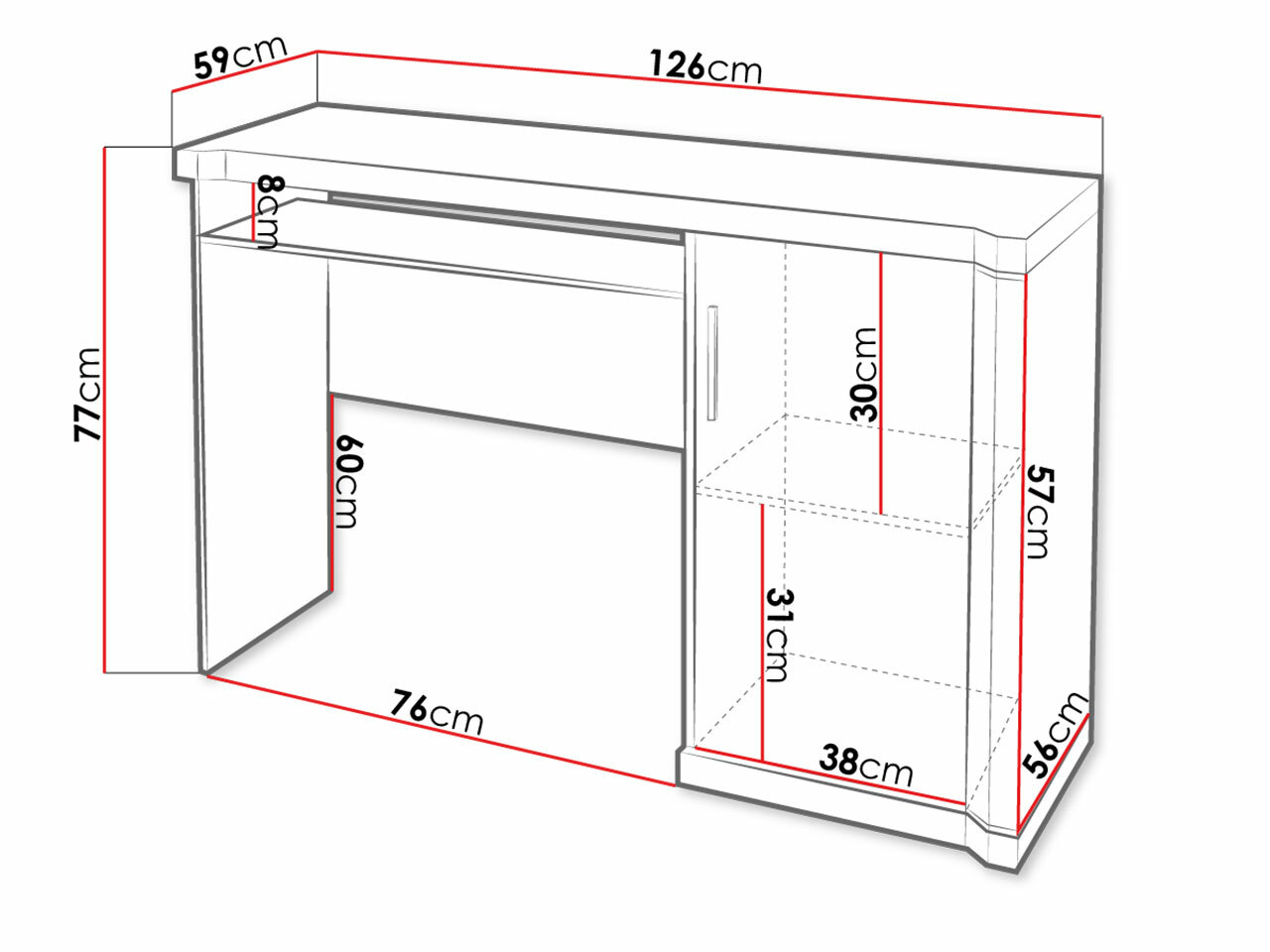 Bürotisch Lorelie 112 (Trüffel eichenholzoptik)