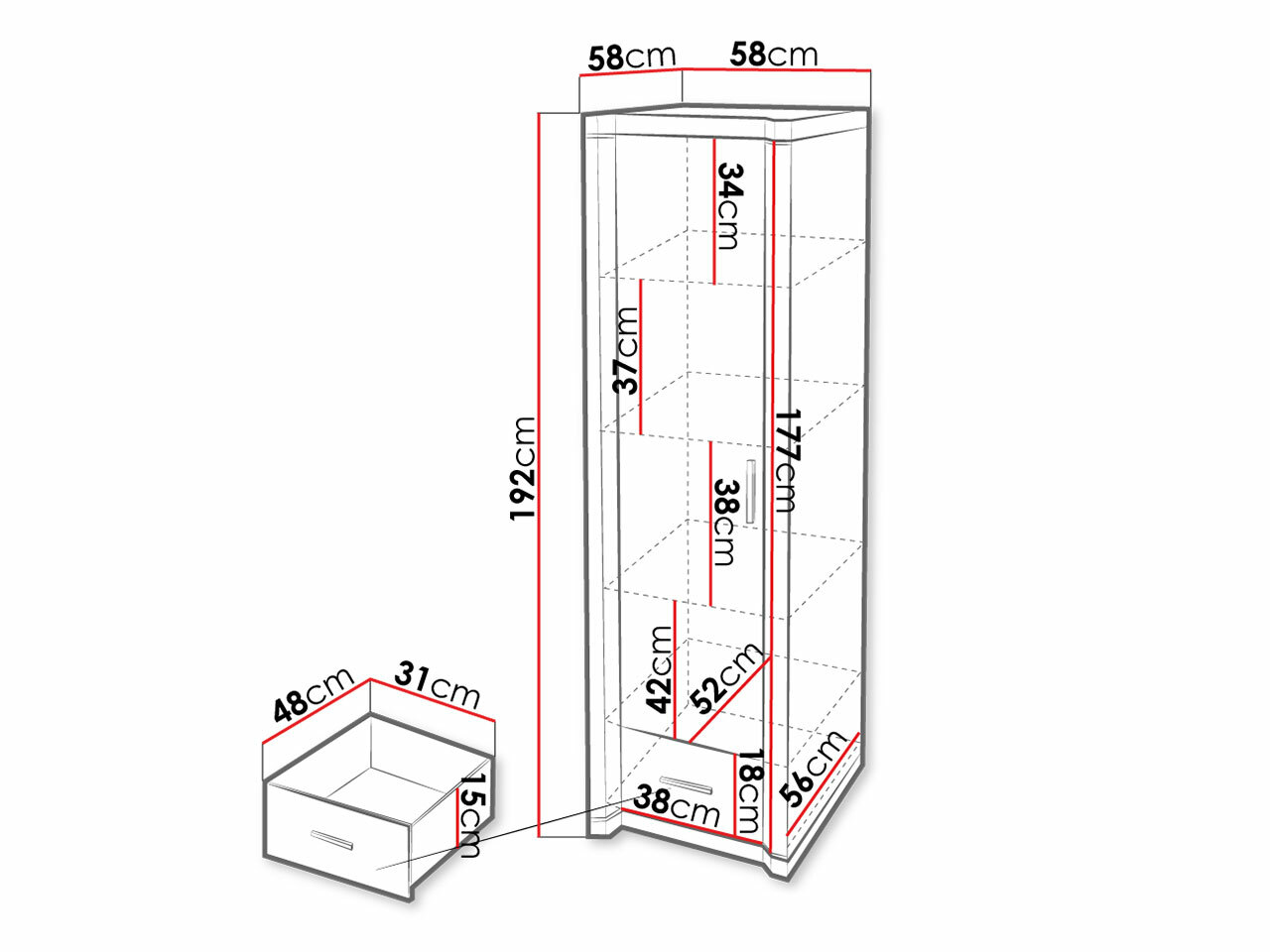 Kleiderschrank Lorelie 117 (Trüffel eiche)