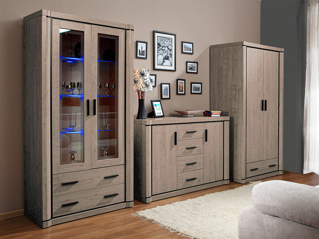 Kommode Lorelie 104 (Trüffel eichenholzoptik)