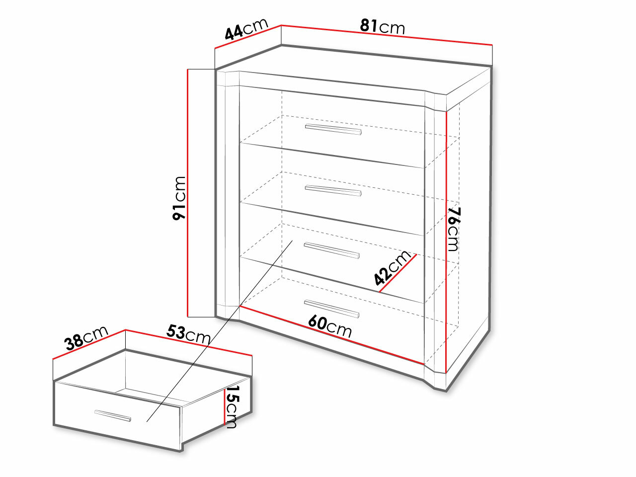Kommoden Lorelie 103 (Trüffel eichenholzoptik)