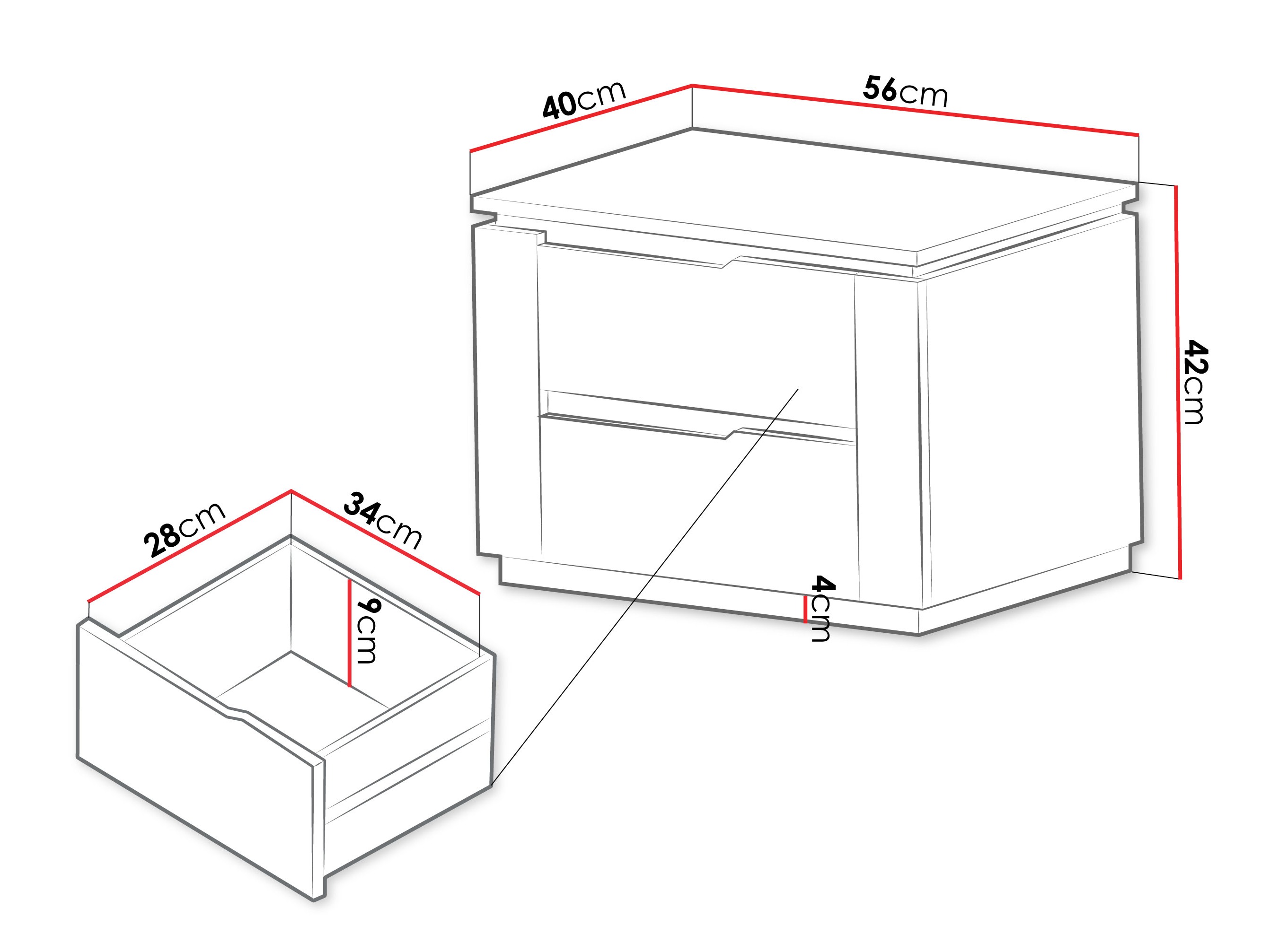 Nachttisch Comfivo Ovitas